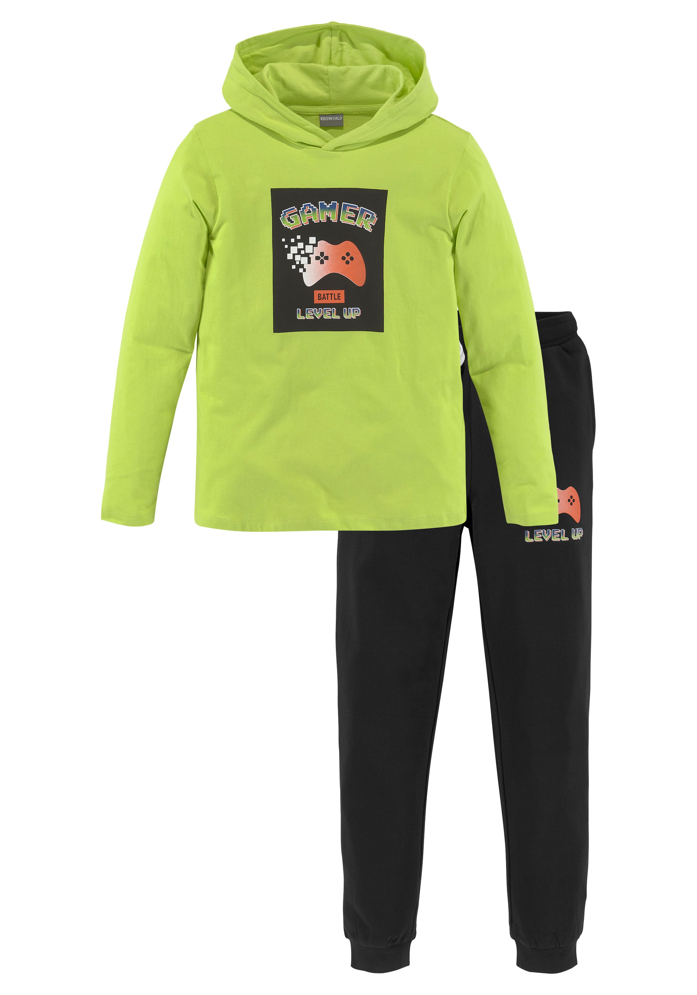 KIDSWORLD Shirt & Sweathose«, und »GAMER 2 Kapuzenshirt online Set im Hose tlg.), Sweathose Shirt und Set: (Set, bei OTTO