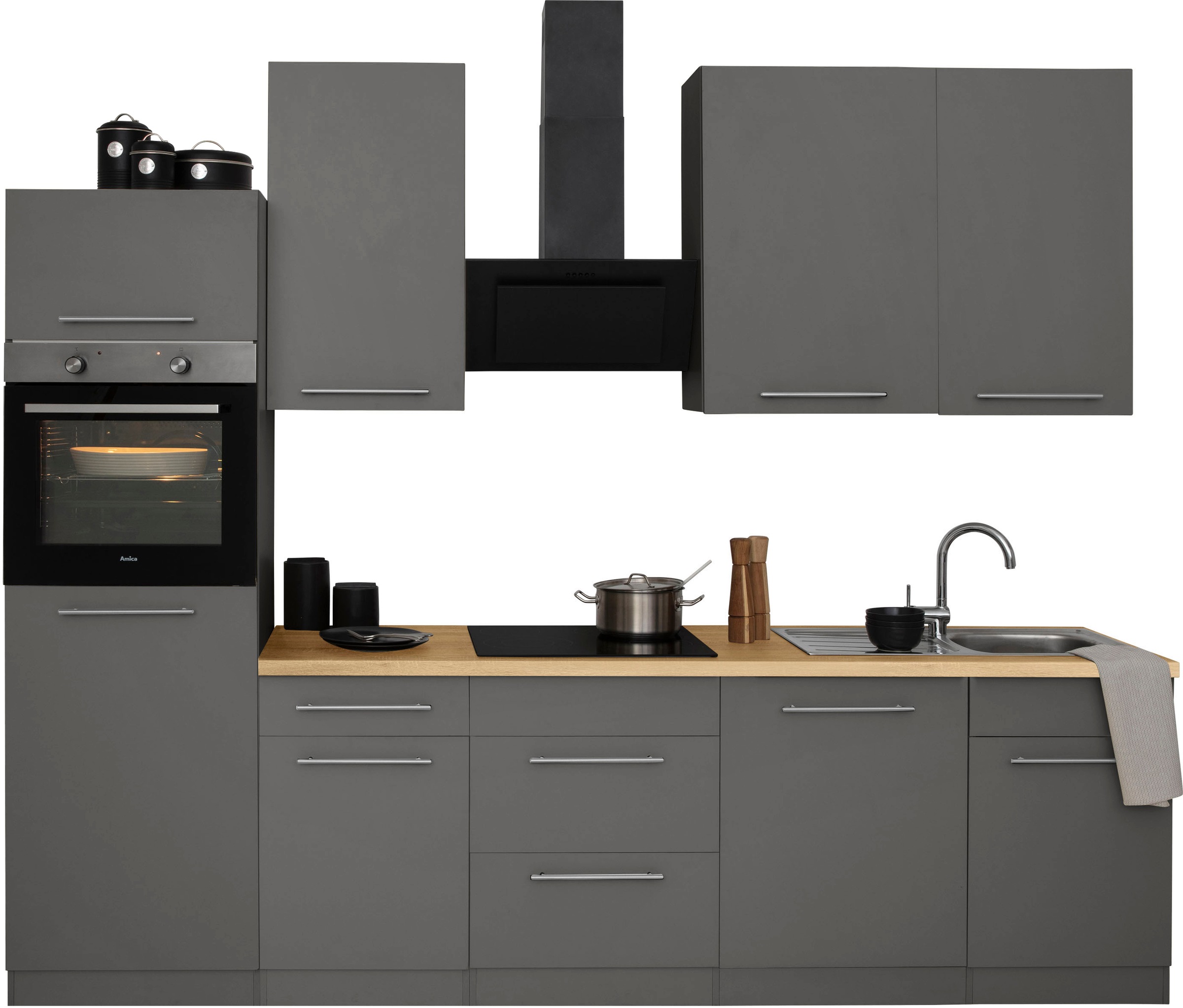 wiho Küchen Küchenzeile »Unna« ohne E-Geräte, Breite 280 cm