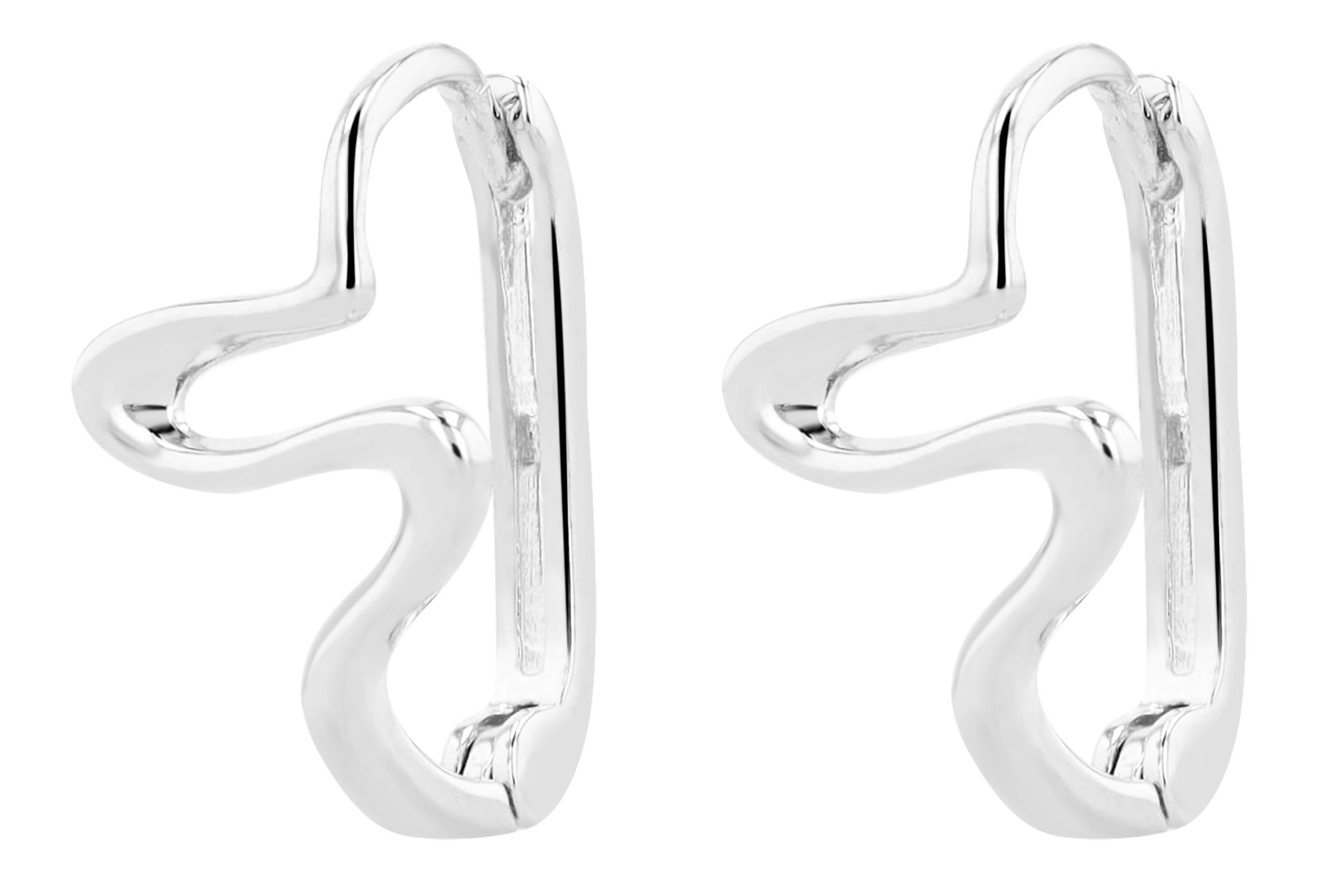 Adelia´s Paar Creolen »Damen Ohrringe ¿ Klappcreole aus 925 Silber«