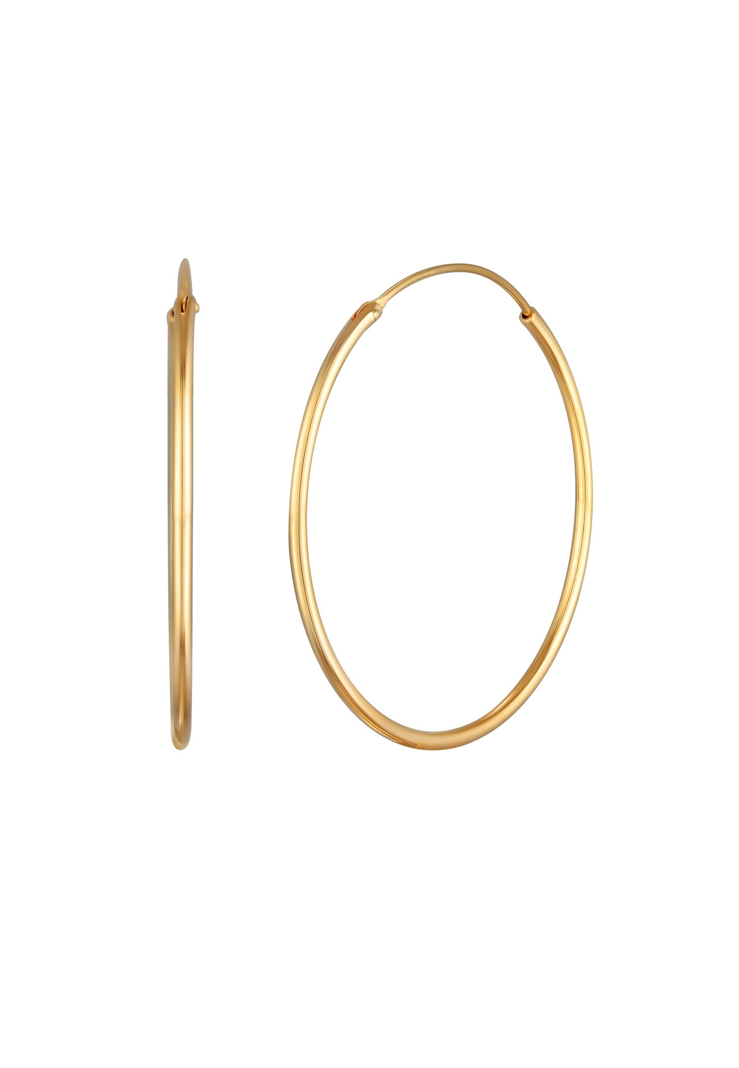 Elli Paar Creolen »Ohrringe Creolen Rund Basic Klassisch 925 Silber«