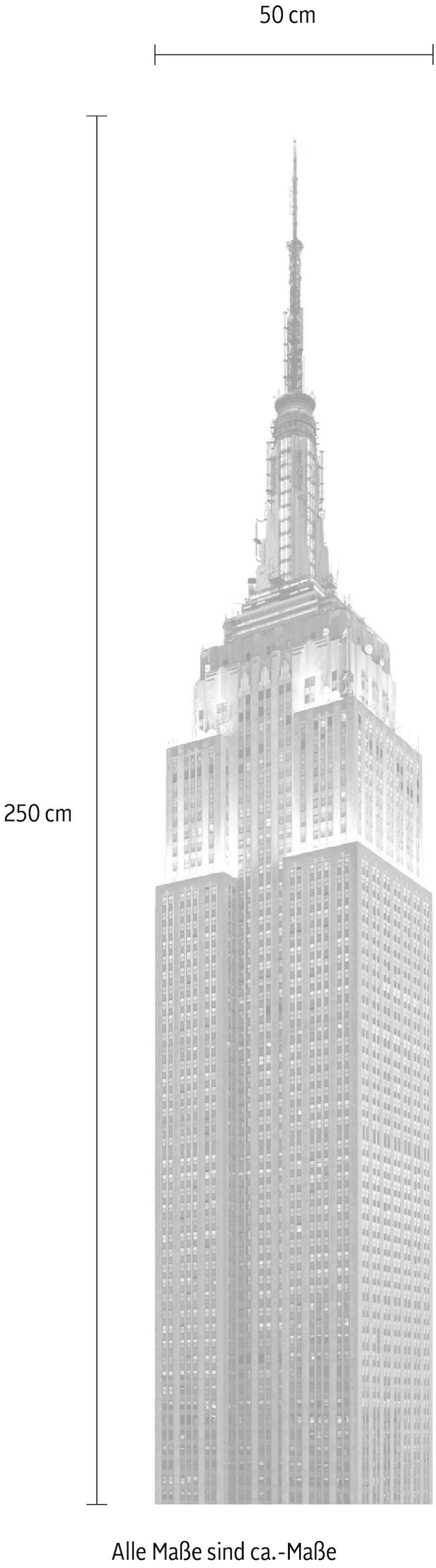 Komar Vliestapete »Digitaldruck Vlies - Empire State Building - Größe 50 x 250 cm«, bedruckt, Wohnzimmer, Schlafzimmer
