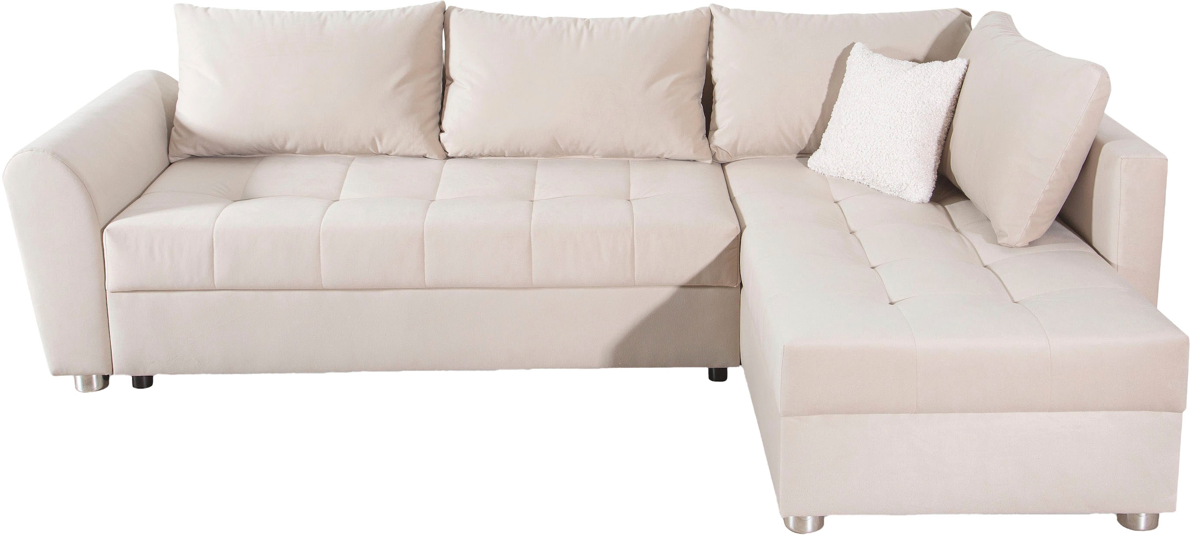 COLLECTION AB Ecksofa, Ecksofa,Bettfunktion,Bettkasten,Bonnelfederkern, Rückenkissen