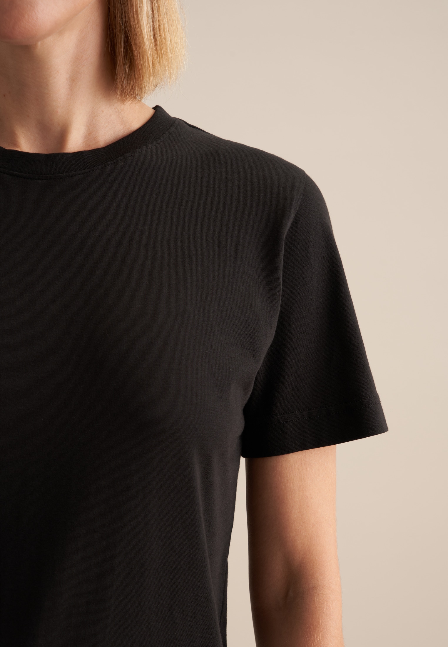 seidensticker T-Shirt »Schwarze Rose«, Kurzarm Rundhals Uni