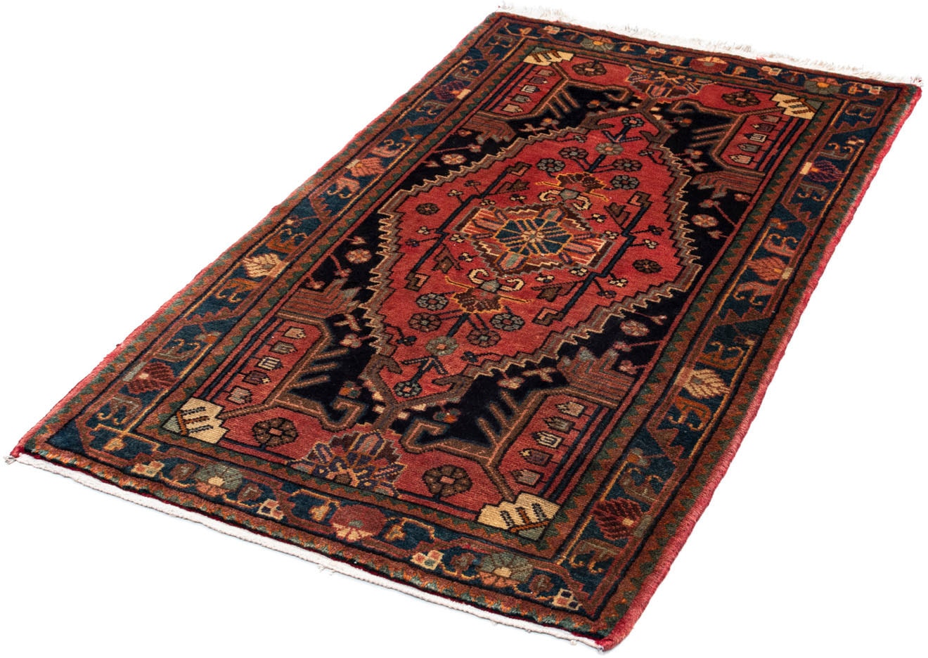 morgenland Wollteppich »Touiserkan Medaillon Rosso chiaro 129 x 78 cm«,  rechteckig, Handgeknüpft im OTTO Online-Shop
