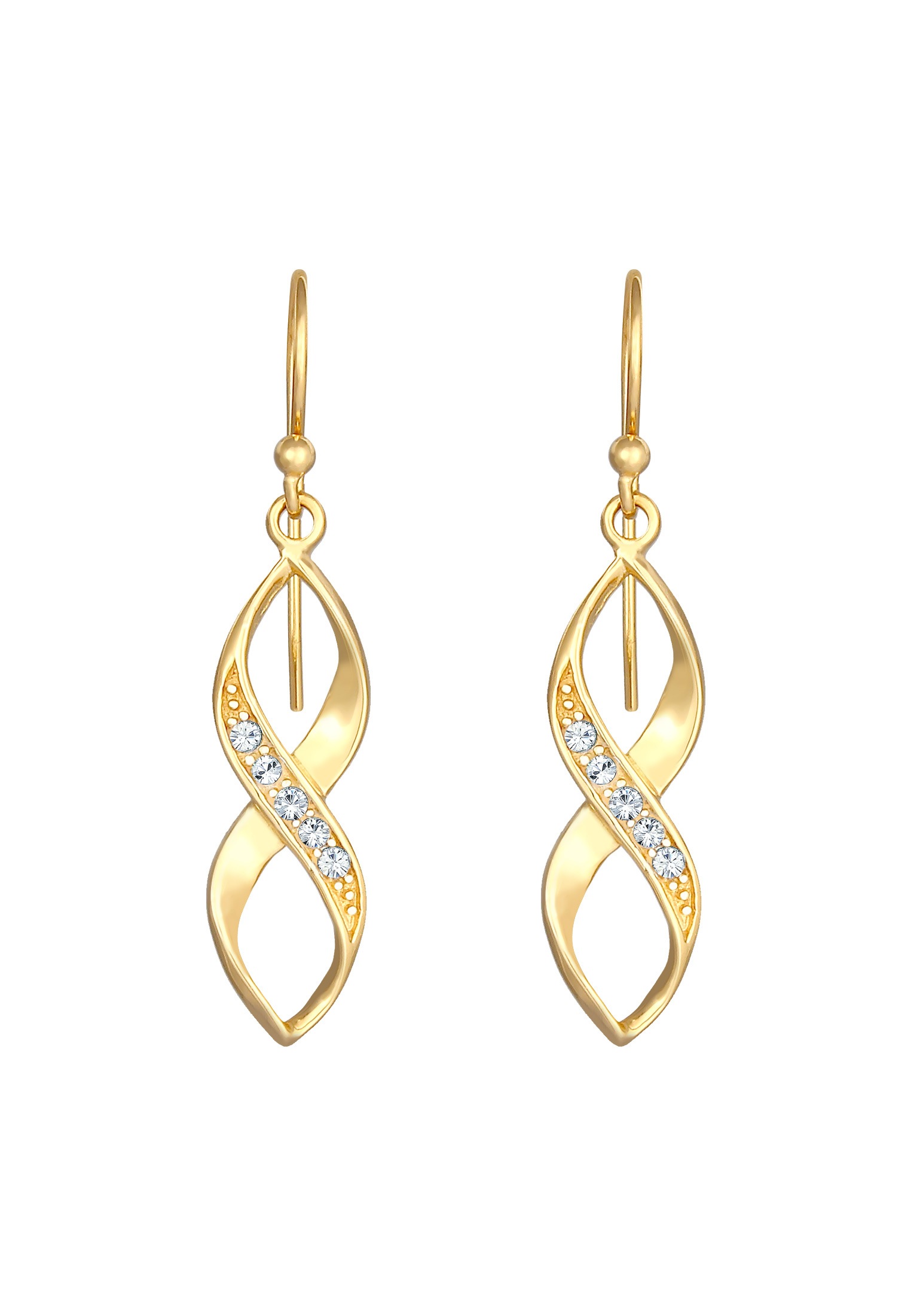 Elli Paar Ohrhänger »Ohrringe Hänger Infinity Zart 925 Silber, mit Kristallen von Swarovski®«
