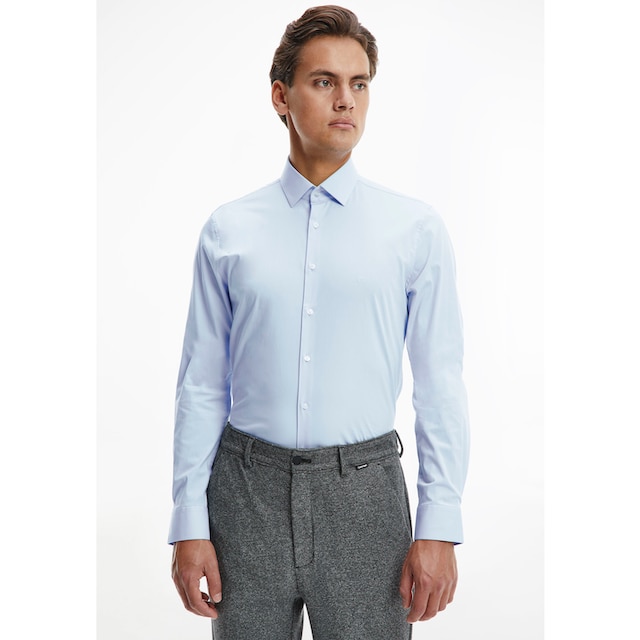 Calvin Klein Businesshemd »POPLIN STRETCH SLIM SHIRT«, mit Kentkragen  bestellen bei OTTO