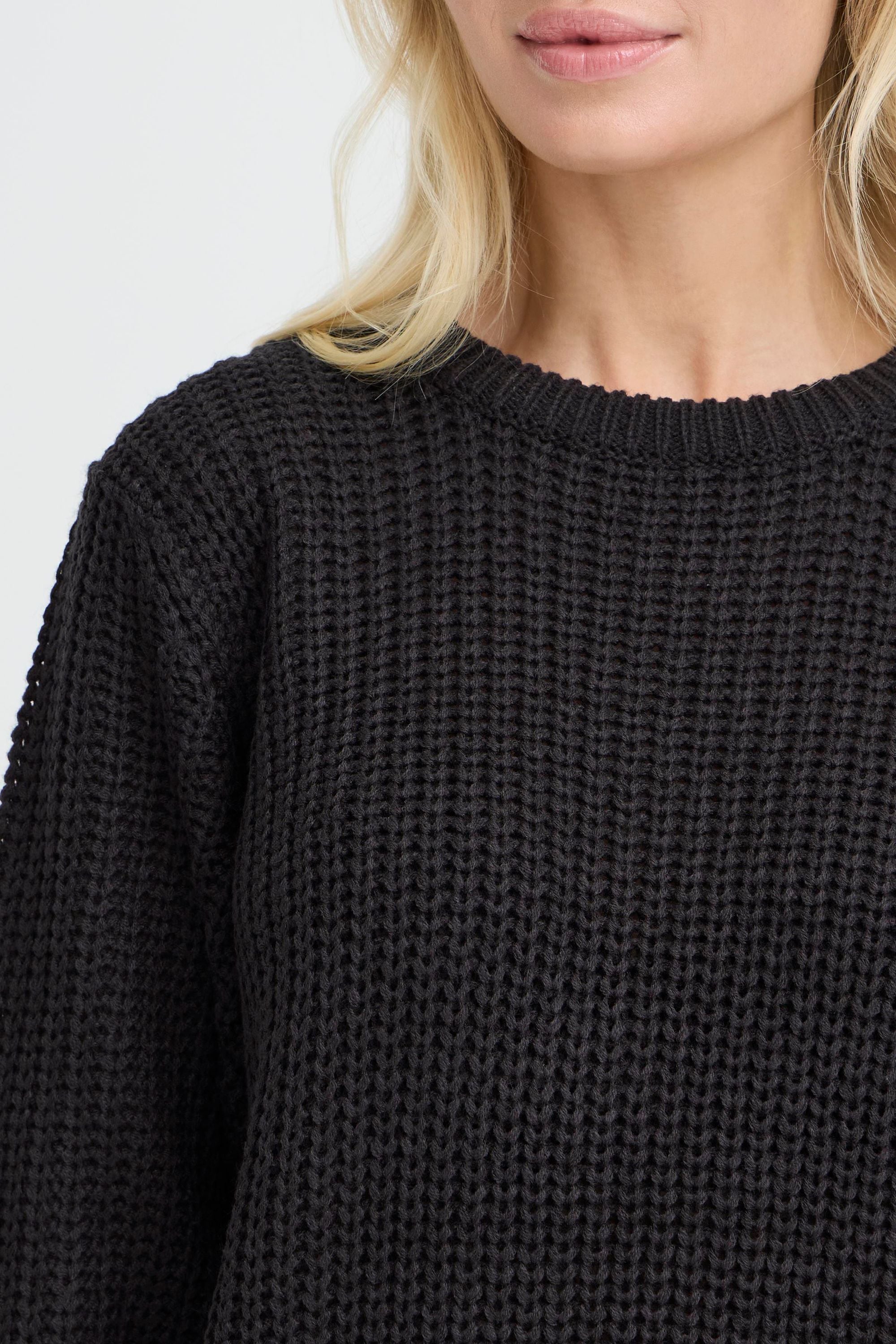 OXMO Strickfleece-Pullover »Strickpullover OXEDNA ONECK«
