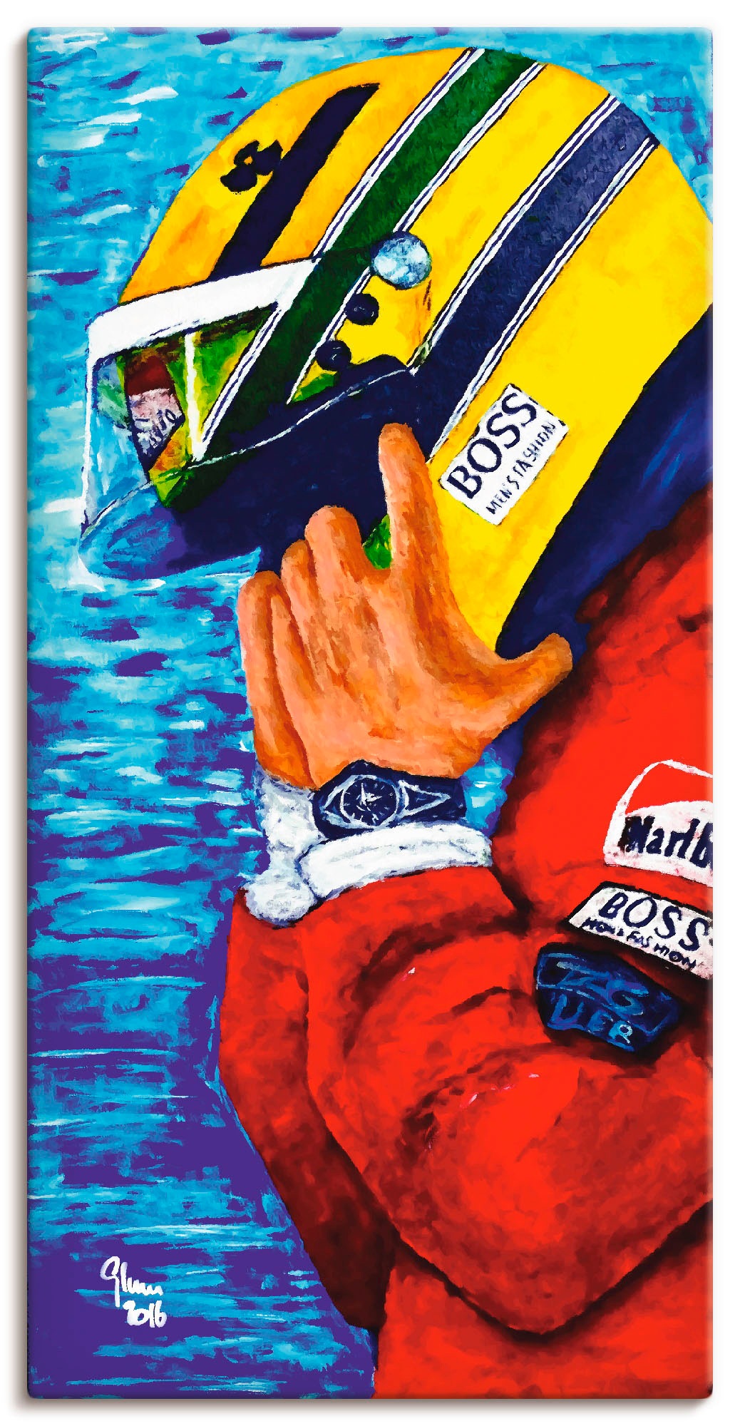 Artland Wandbild »Ayrton Senna - Jahre bei McLaren«, Menschen, (1 St.), in vielen Größen & Produktarten - Alubild / Outdoorbild für den Außenbereich, Leinwandbild, Poster, Wandaufkleber / Wandtattoo auch für Badezimmer geeignet