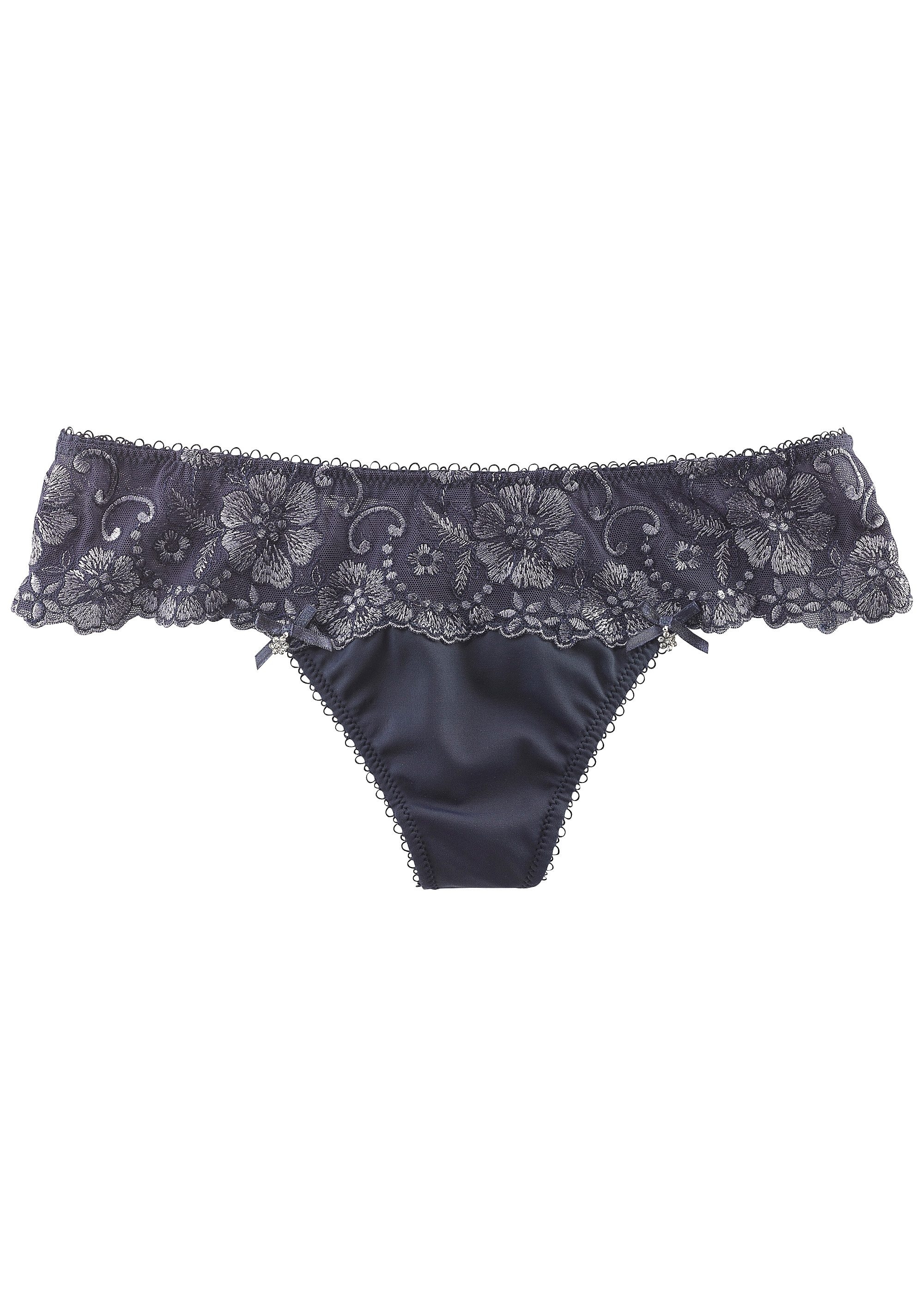 LASCANA String »Wanda Dessous«, Stickerei blumiger in im OTTO Online Spitze mit Optik Shop