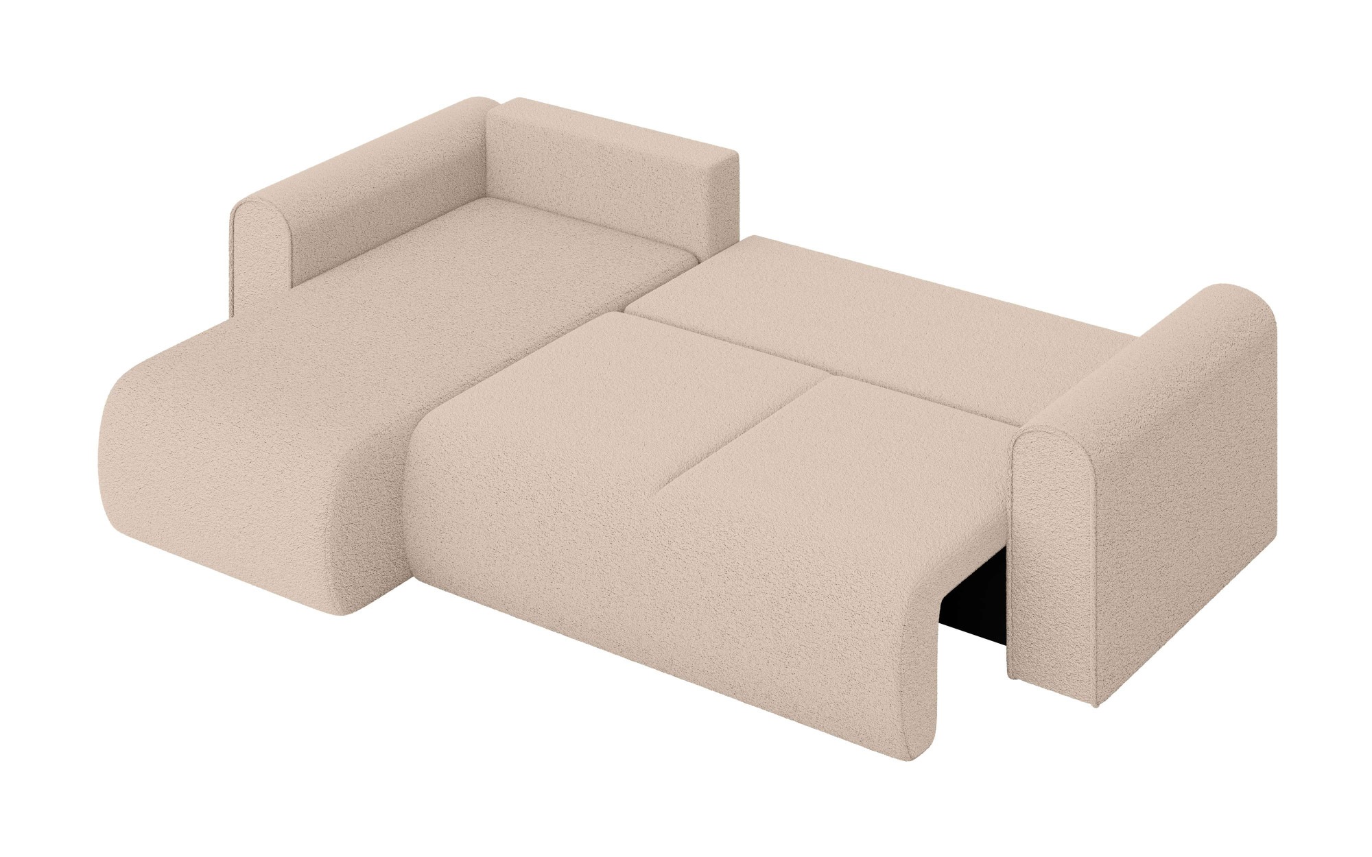 INOSIGN Ecksofa »Zacharia wahlweise Schlafsofa mit Bettkasten, B/T/H 250/166/86 cm«, L-Form mit Wellenunterfederung, Recamiere beidseitig montierbar