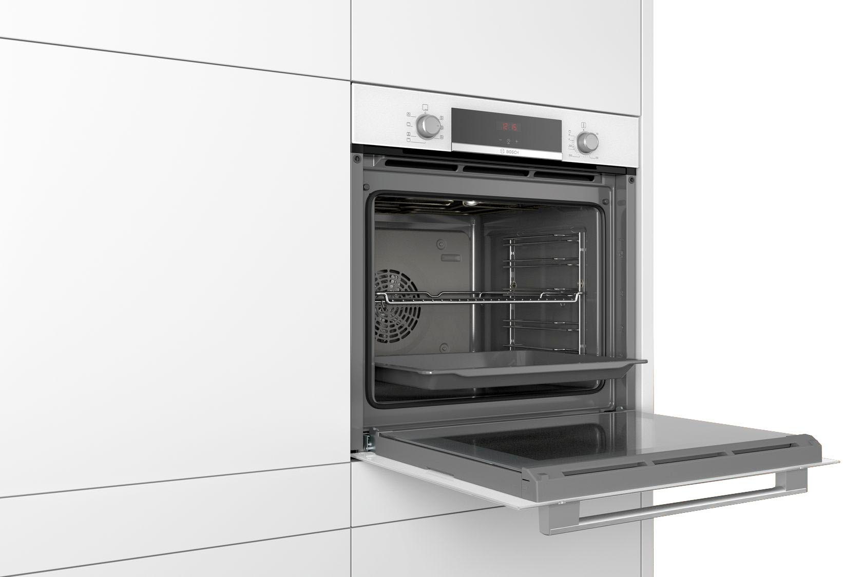 BOSCH Einbaubackofen 4 »HBA533BW1«, mit Teleskopauszug nachrüstbar, ecoClean Direct