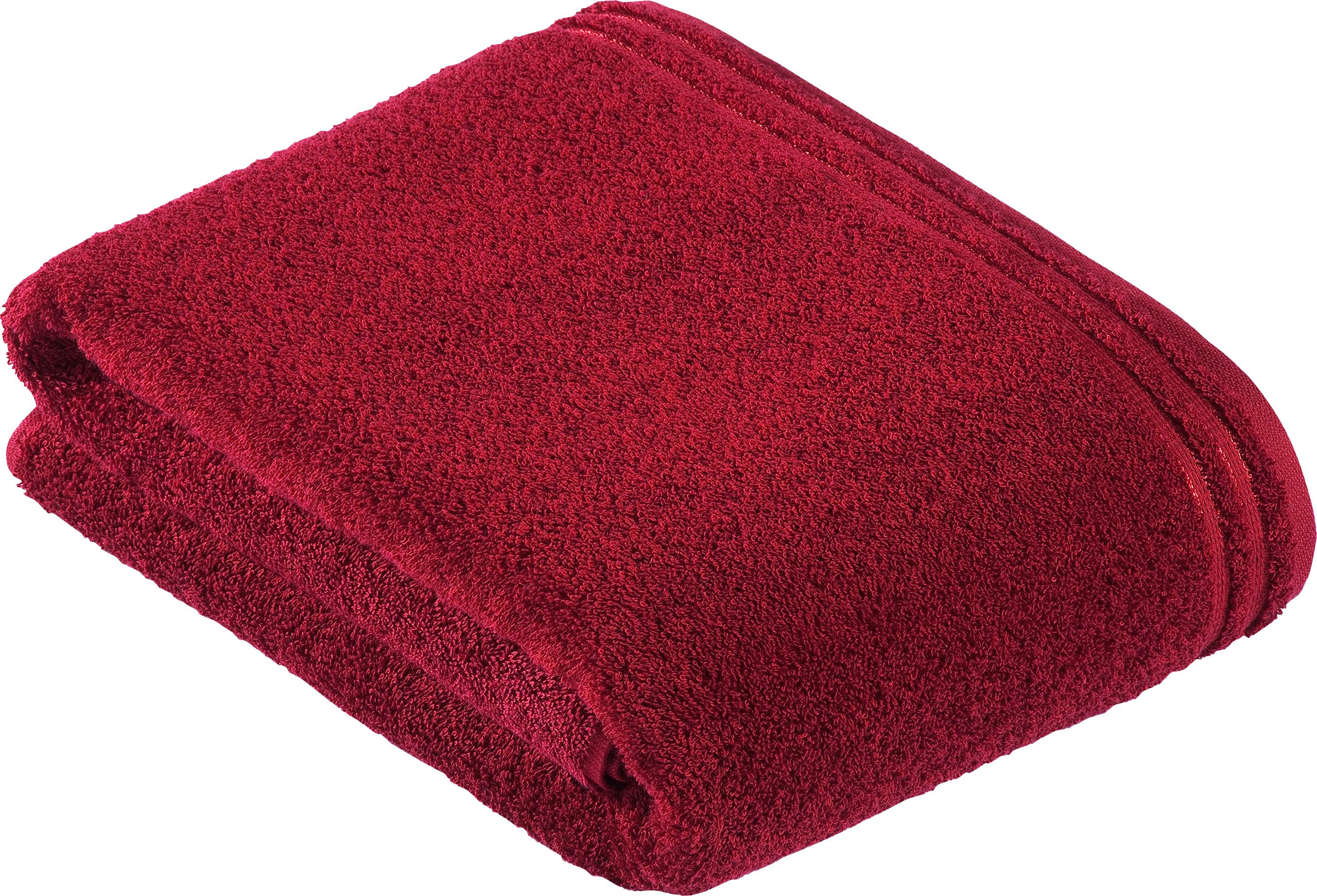 Vossen Badetuch »Calypso Feeling«, (1 St., Badetuch 100 x 150 cm), mit schmaler Bordüre aus 100% Baumwolle, Vegan, einfarbig