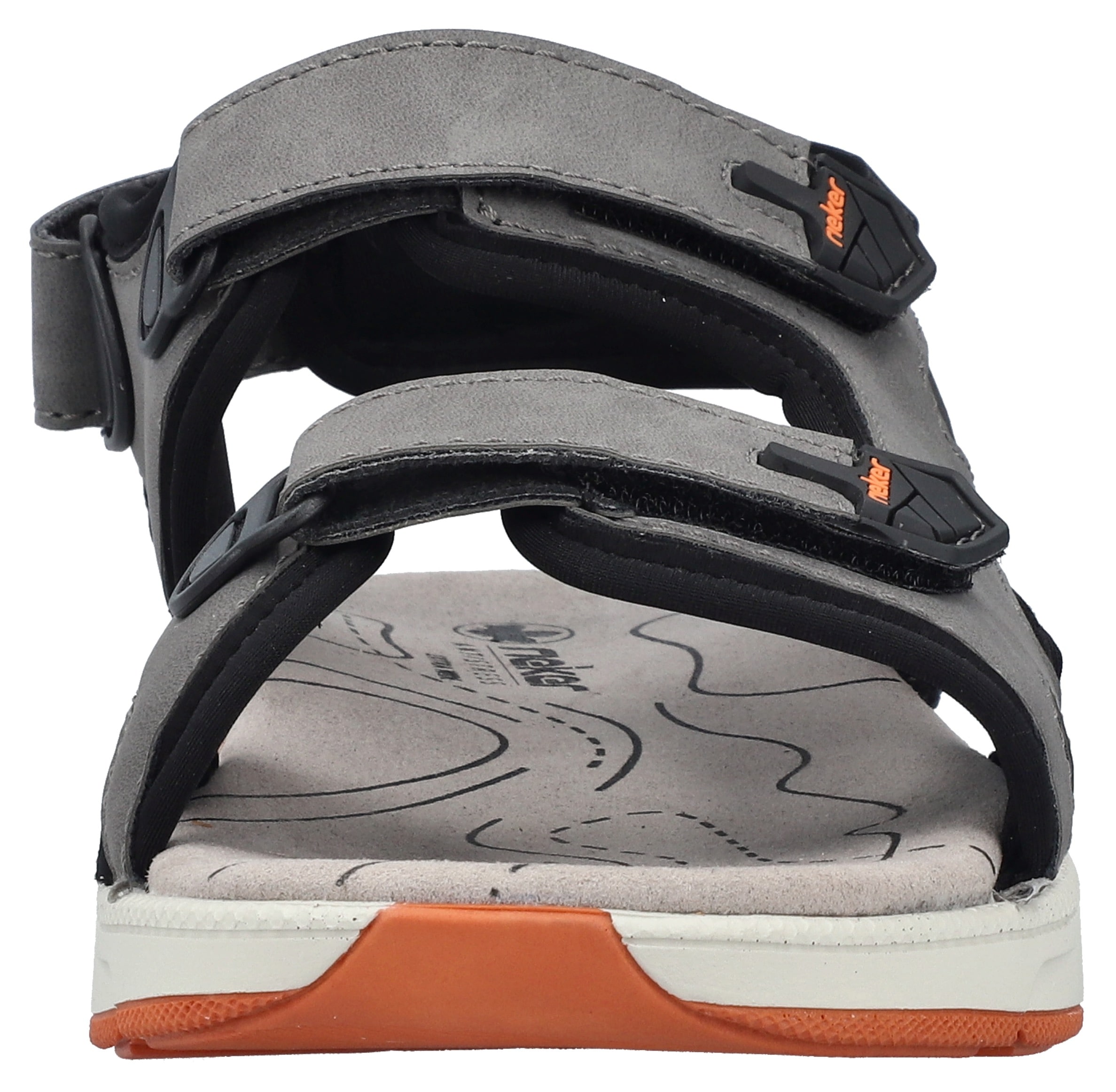 Rieker Sandale, Trekkingsandale, Outdoorsandale, Sommerschuh mit Klettverschlüssen