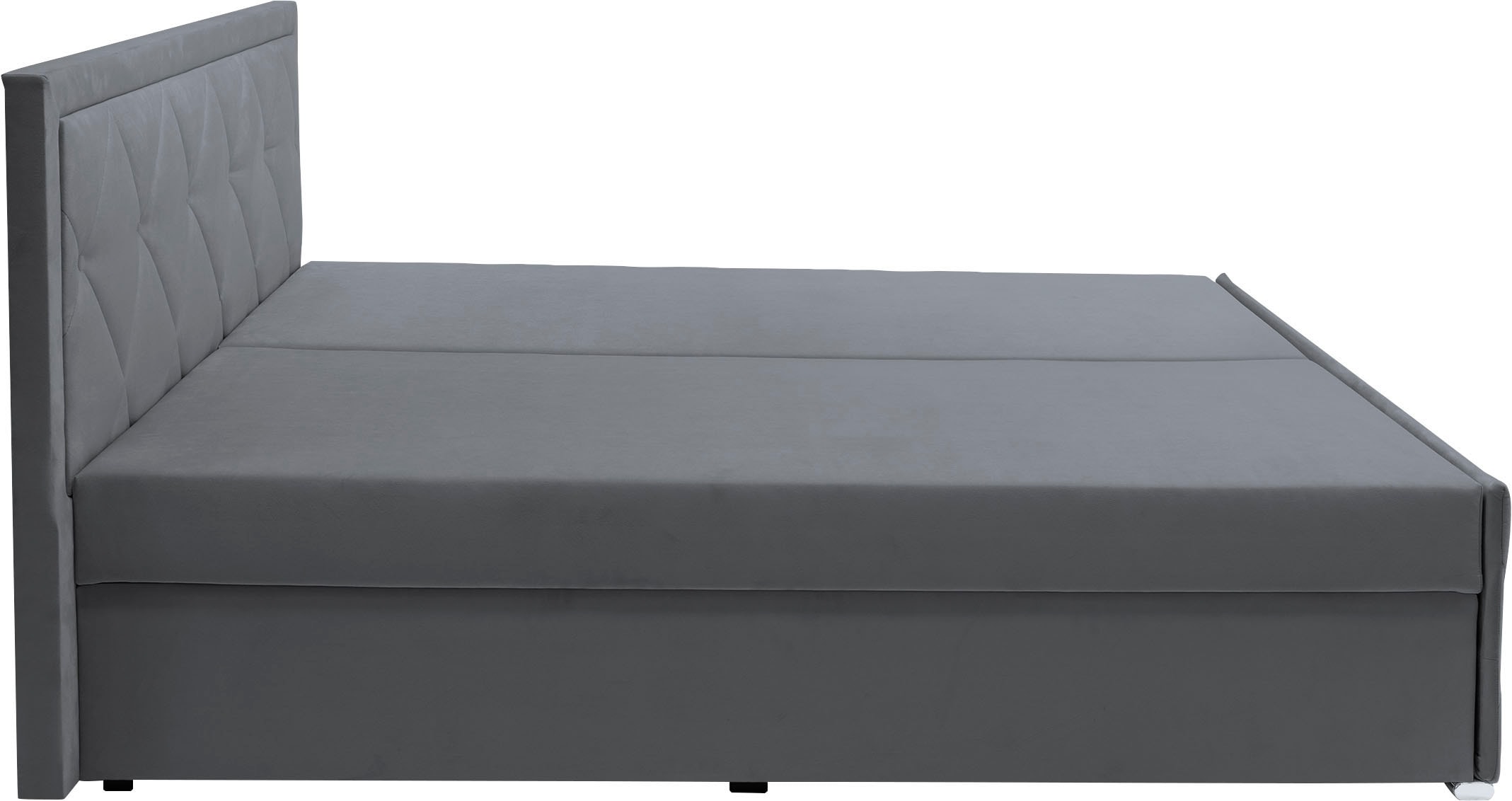 Leonique Boxbett »Alfie, Topseller! Inkl. Bettkasten&Topper« Wahlweise mit Knopfsteppung oder Strasssteinen, H2, H3 und H4 wählbar