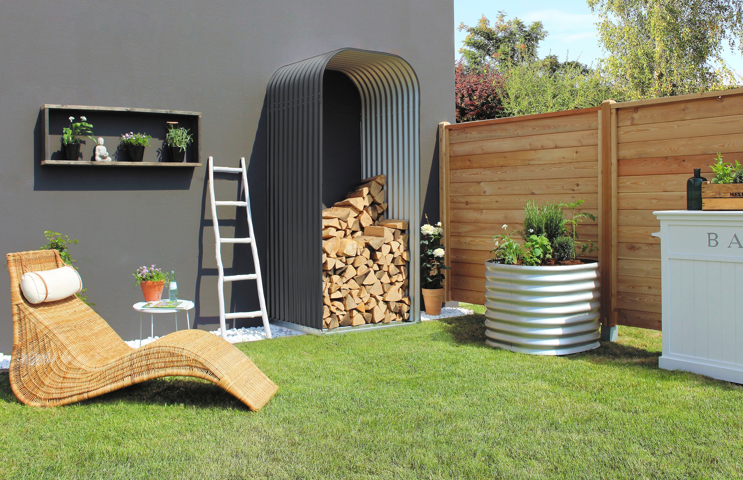 Vitavia Kaminholzregal »Lignum 858, hoch«, BxTxH: 99x86x223 cm