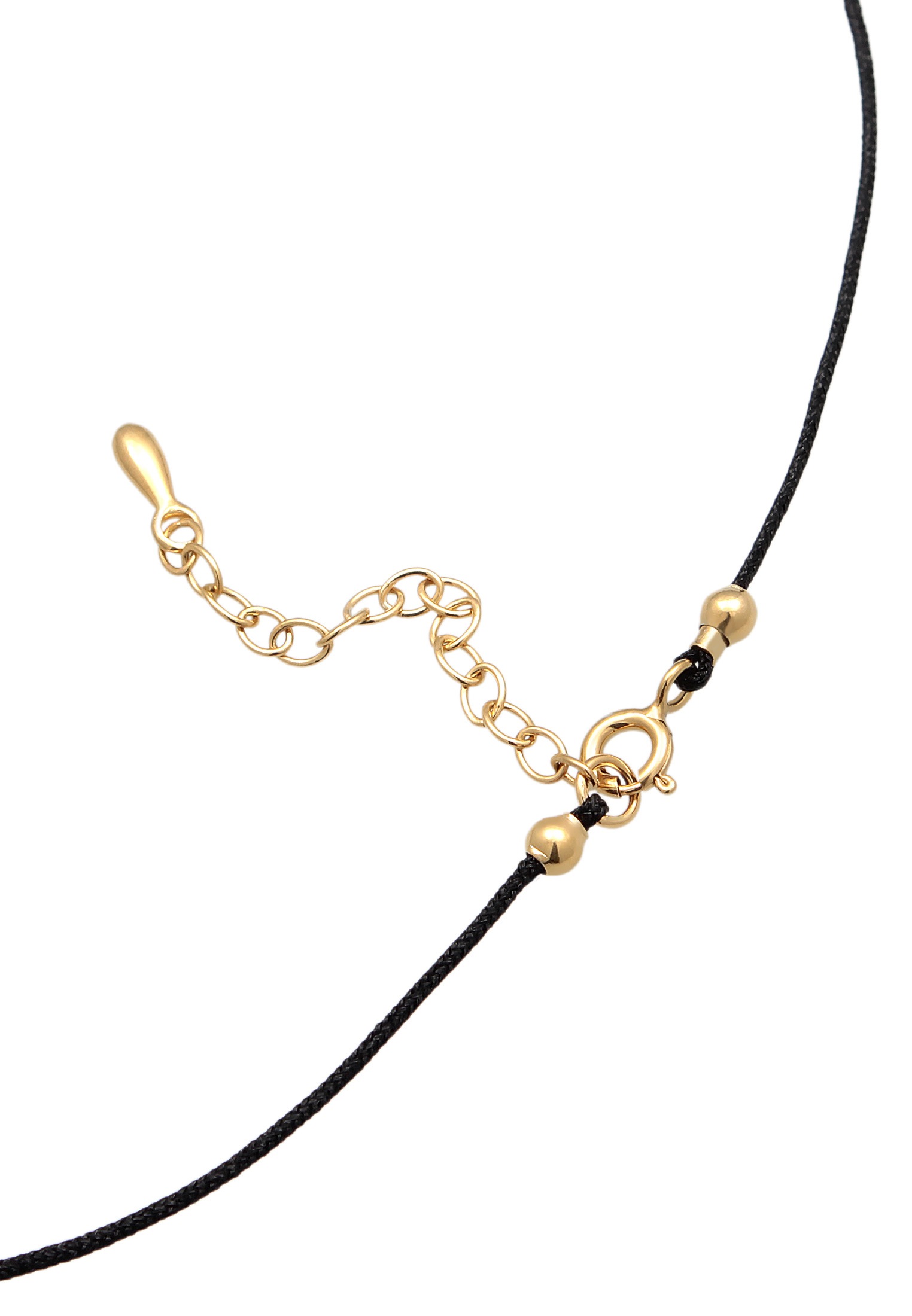Elli Choker »Halskette Choker Evil Eye Textil 925 Silber vergoldet«