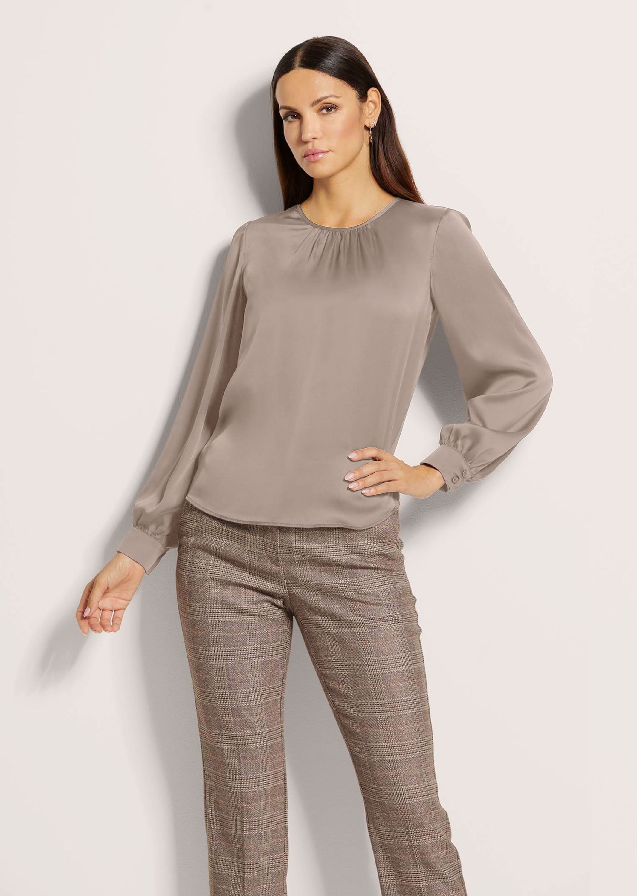 MADELEINE Langarmbluse »Bluse Satinbluse«