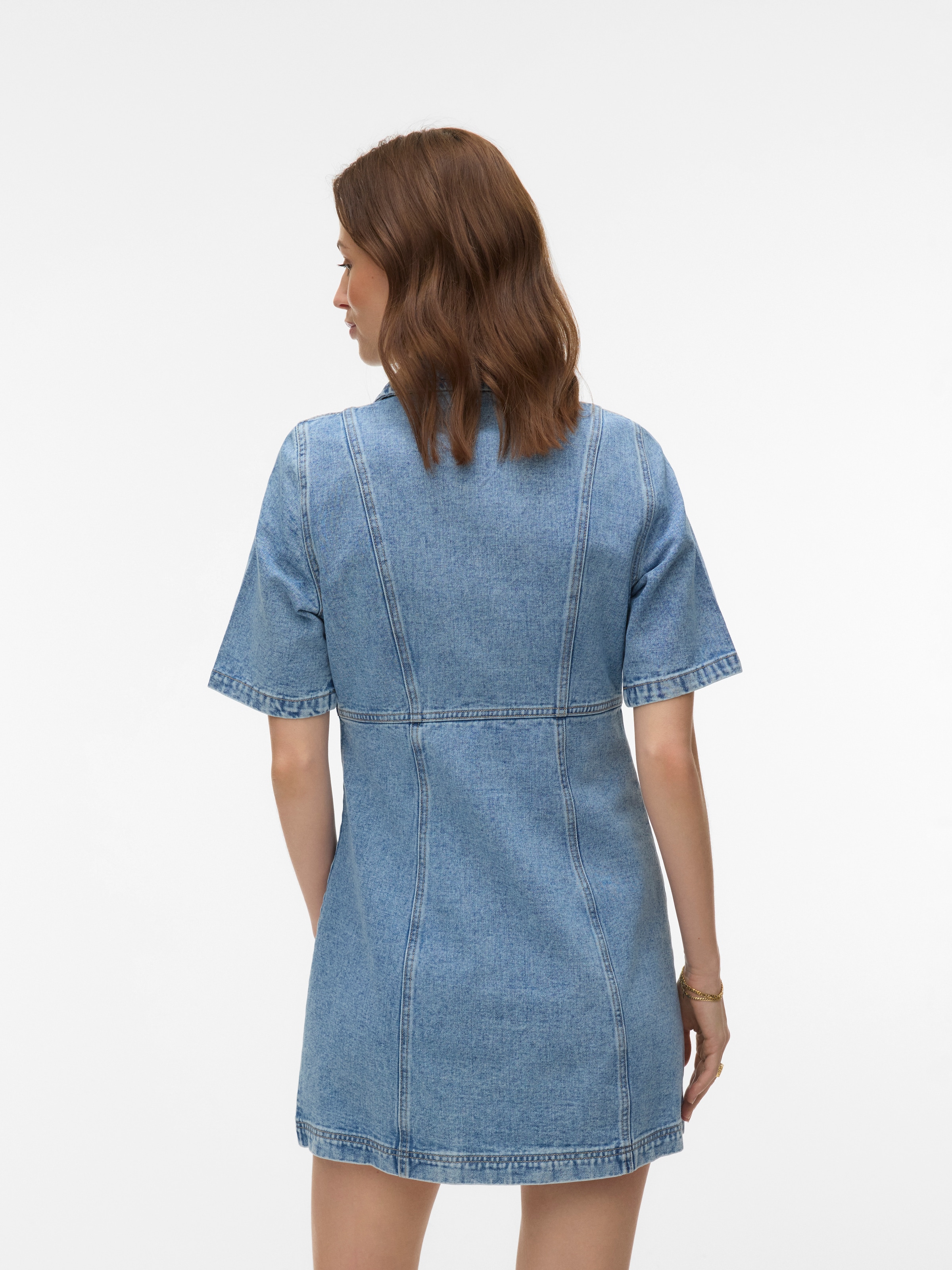 Vero Moda Jeanskleid »VMDAISY 2/4 SHORT DENIM DRESS NOOS« Baumwolle