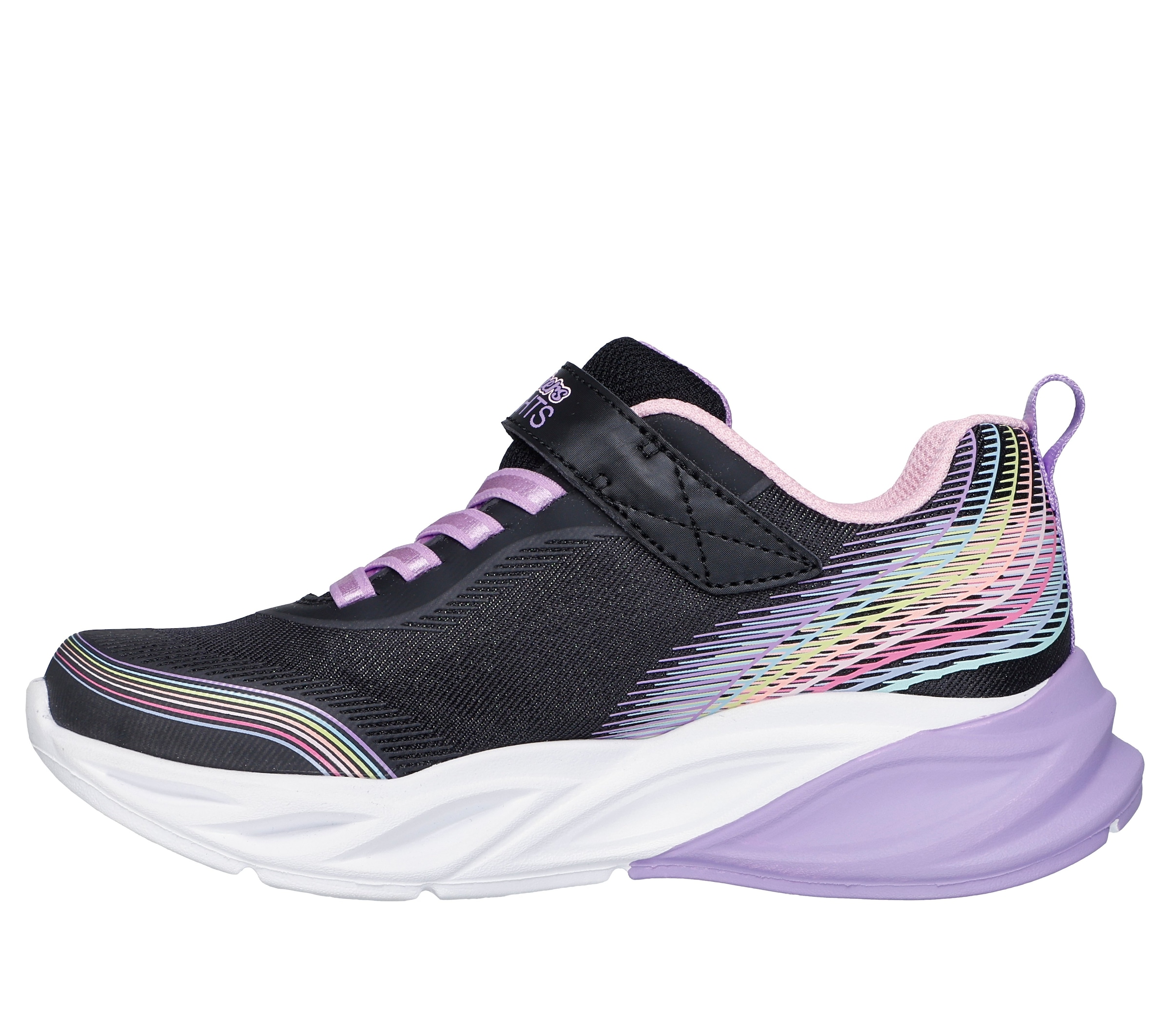 Skechers Sneaker »COSMIC GLOW LIGHTS«  Sportschuh mit Klett, Größenschablone zum Download