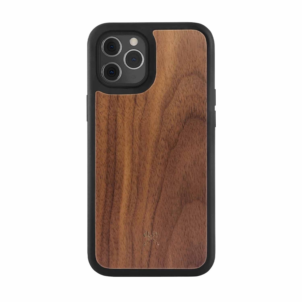 Woodcessories Smartphone-Hülle »Bumper Case Walnuss«, iPhone 12-iPhone 12 Pro, 15,5 cm (6,1 Zoll)