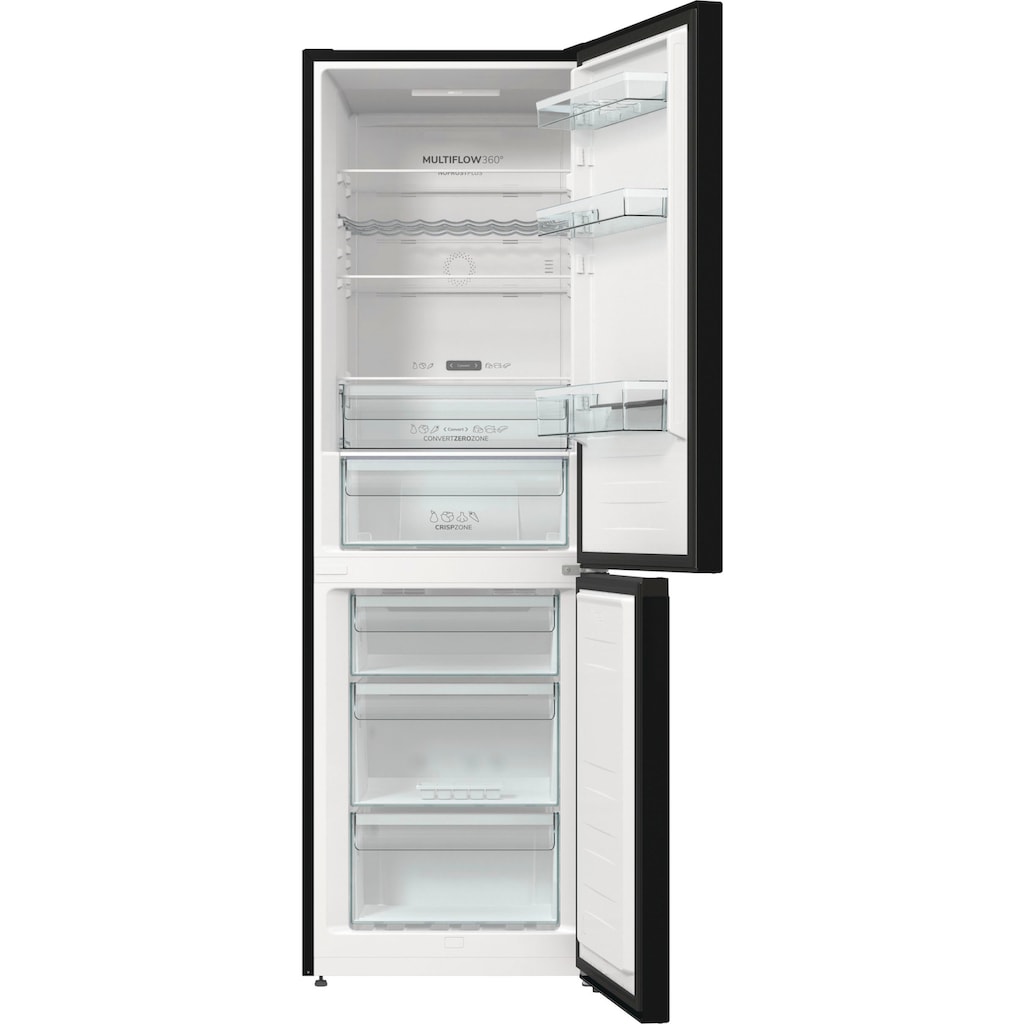 GORENJE Kühl-/Gefrierkombination »NK79C0D«, NK79C0DBK, 185 cm hoch, 60 cm breit, 4 Jahre Garantie inklusive