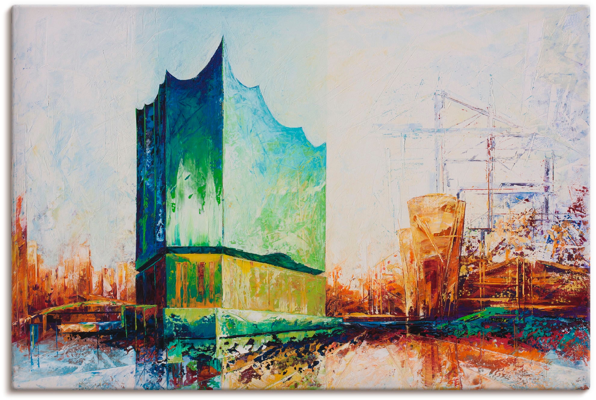 Artland Wandbild »Elbharmonie Hamburg« Deutschland 1 Stk. tlg. auf Holzrahmen gespannt