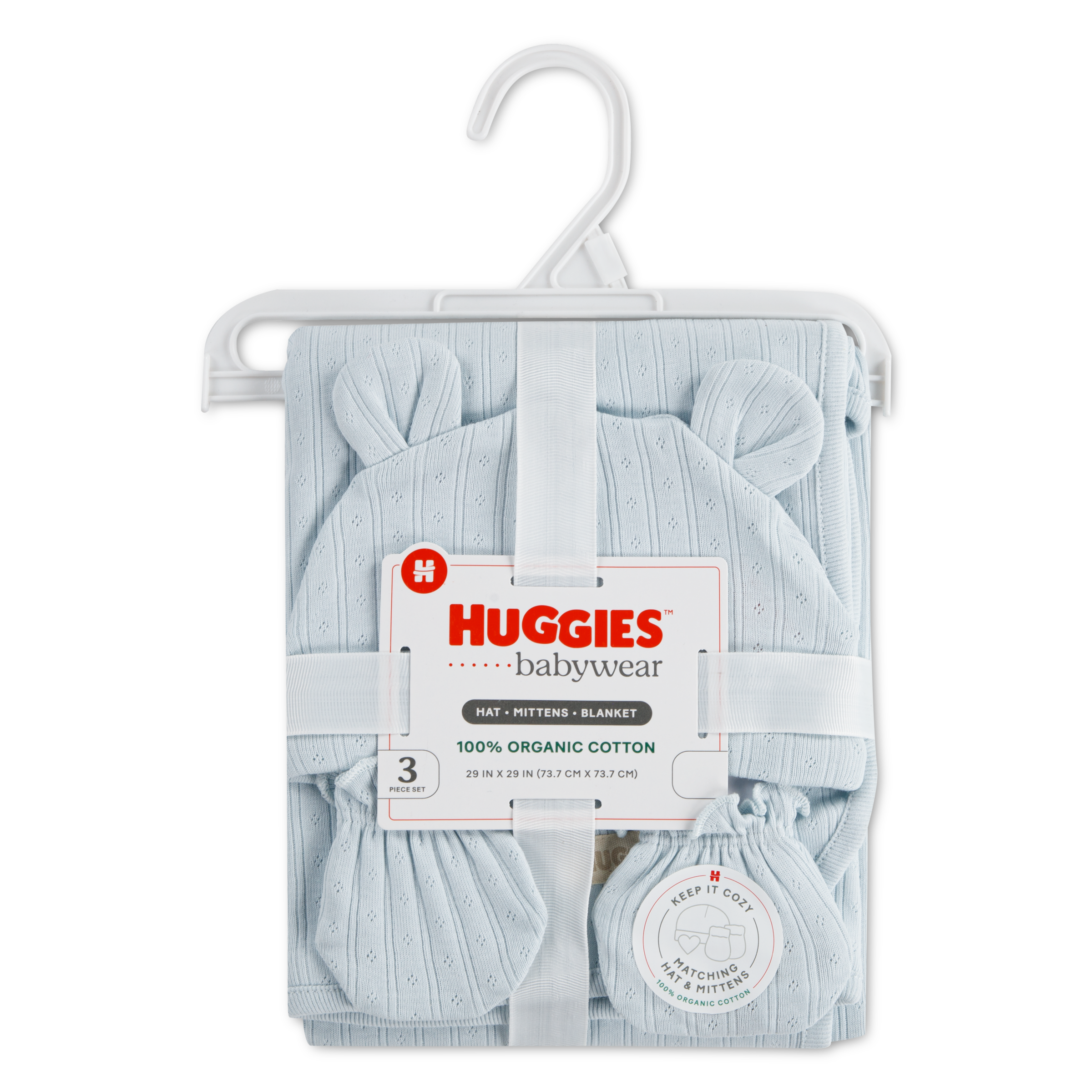 HUGGIES babywear Neugeborenen-Geschenkset »HGHN 3PC BLANKET SET« Set, 3 Aus reiner Baumwolle