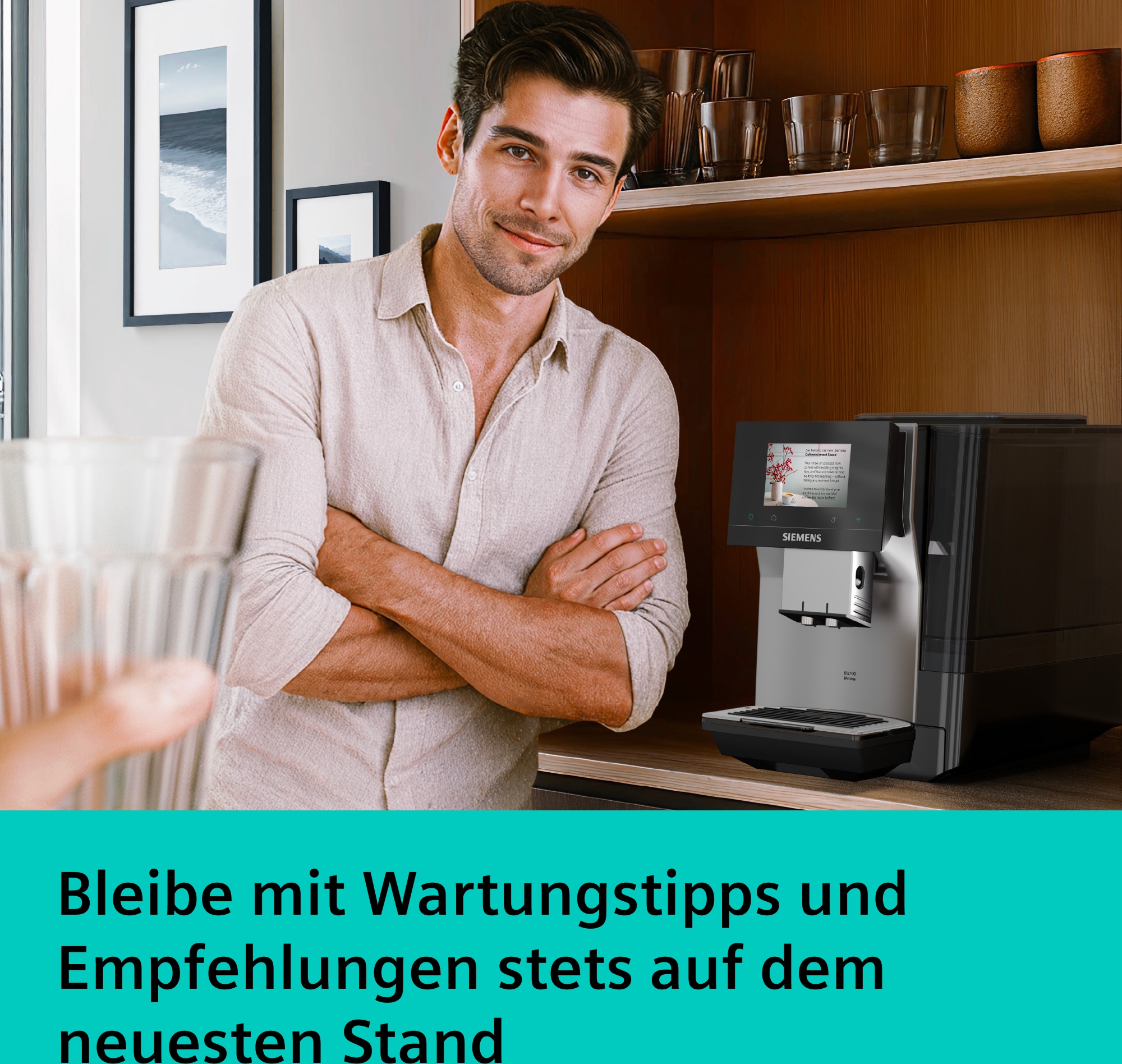 SIEMENS Kaffeevollautomat »TP725ET7« farbiges Full-Touch-Display, Doppeltassenfunktion, sehr leise, silber