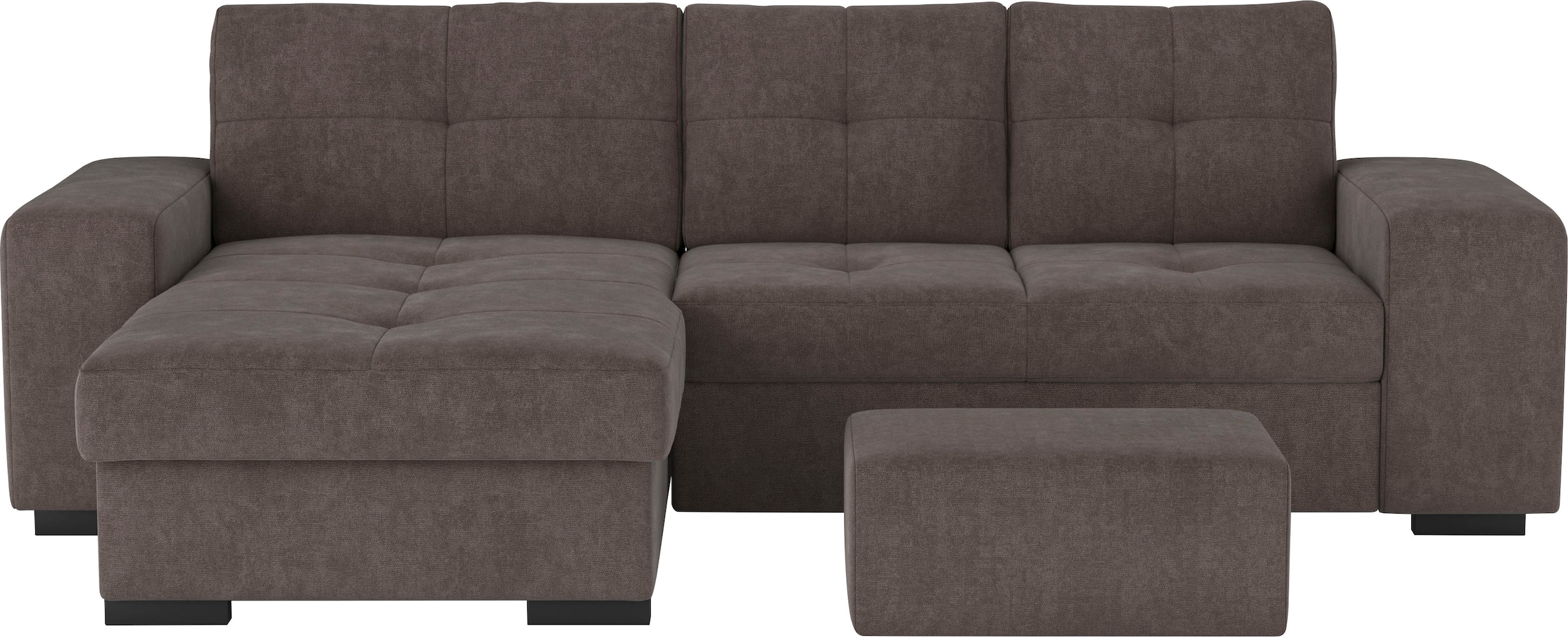 COTTA Ecksofa »Mattina L-Form«, mit Hocker, wahlweise mit Bettfunktion & Bettkasten
