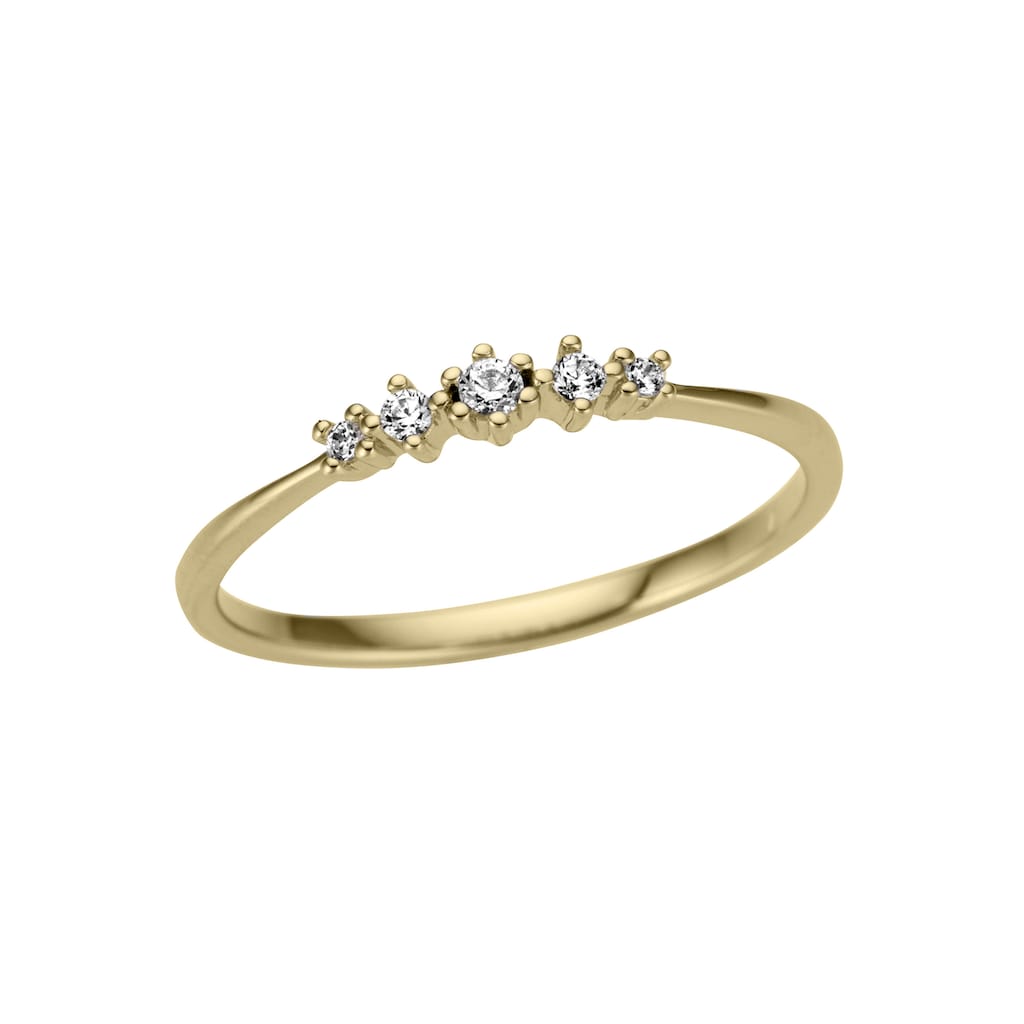 Firetti Goldring »Schmuck Geschenk Gold 585, poliert«, mit Brillanten