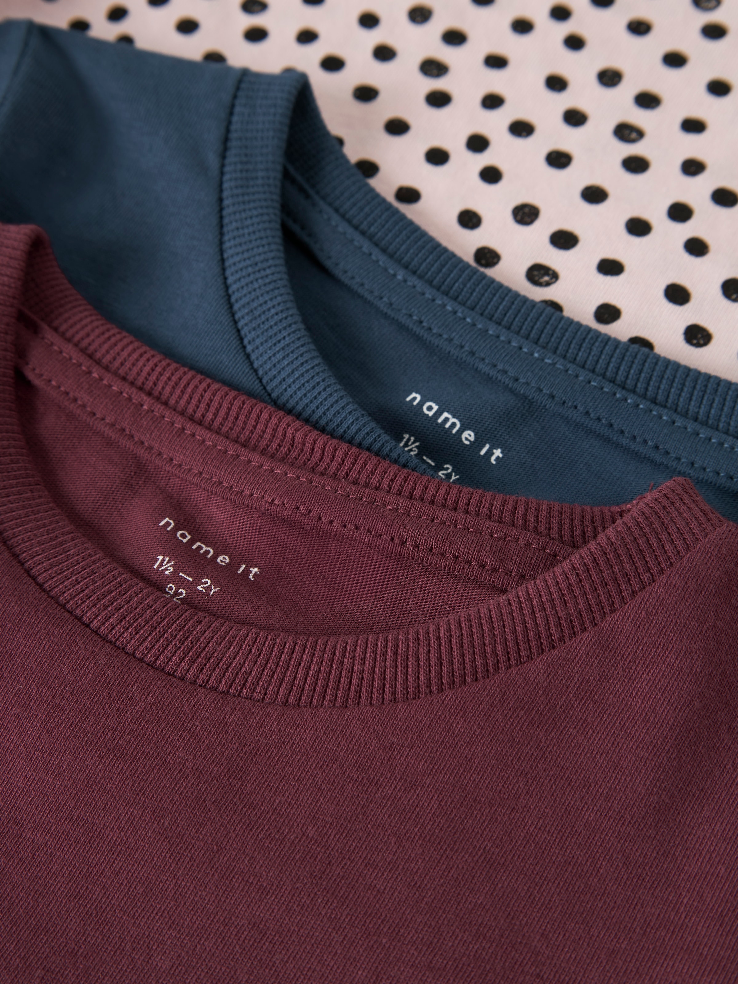 Name It Langarmshirt »NMFNIA 3P LS TOP« Packung, 3 Stk. Baumwolle, regular fit