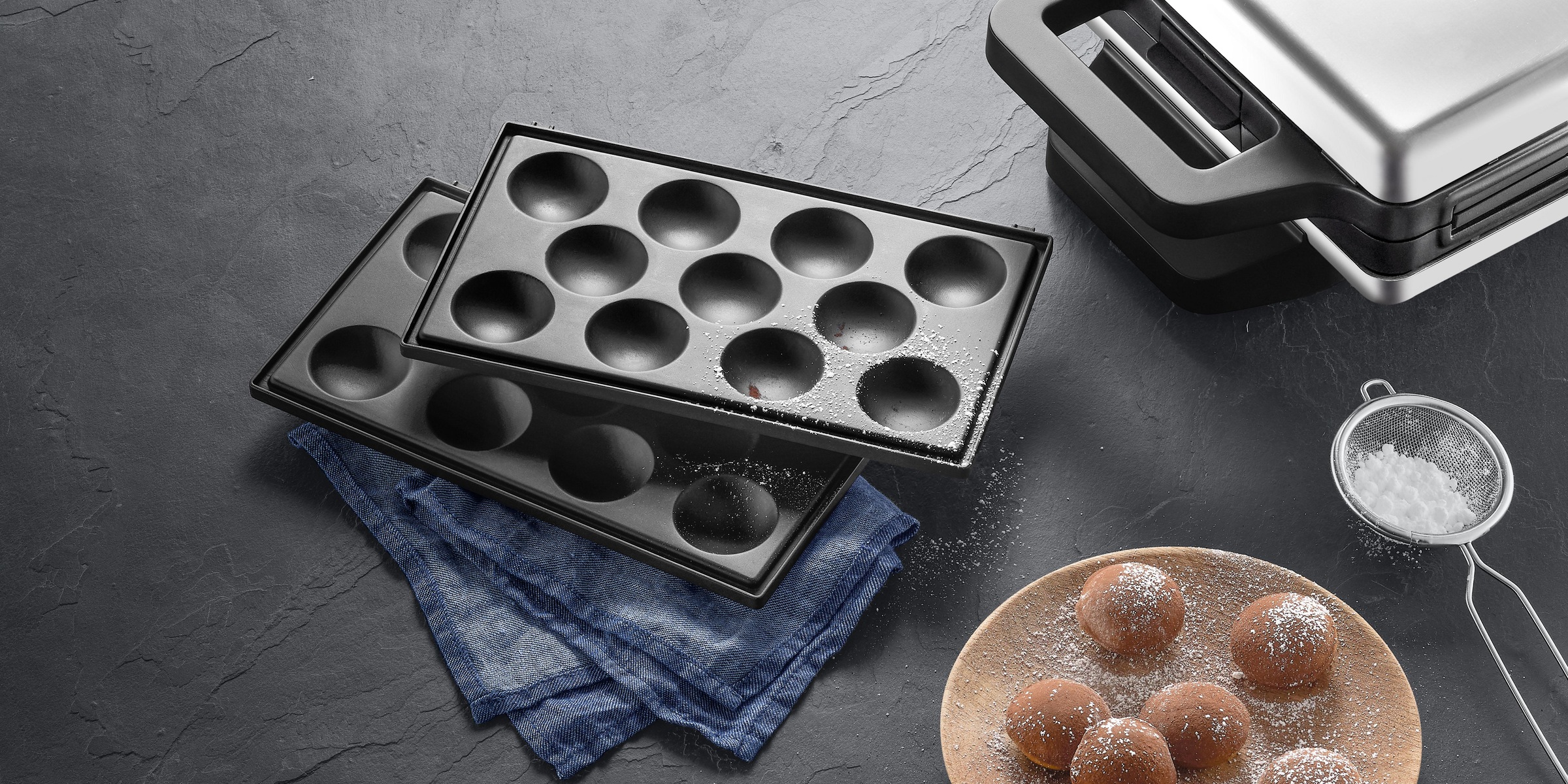 WMF Muffinplatten, Aluminium, passend für WMF LONO Snack-Master