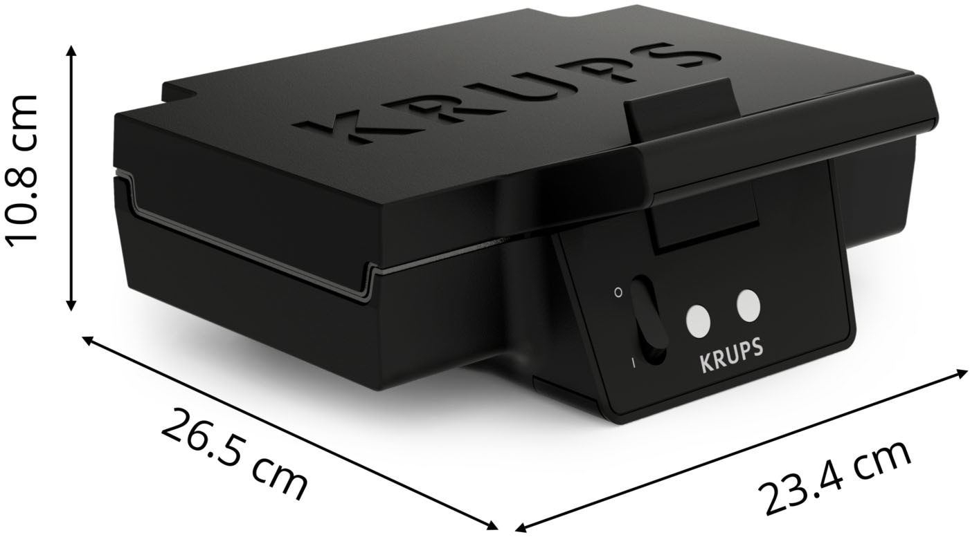 Krups Sandwichmaker »Iconic 3-Eckform mit elegantem Design, Keramik-Antihaftbeschichtung«, 850 W, extra-tiefe Platten, Maße: 23,1 x 26,5 x 10,8 cm, FDK461