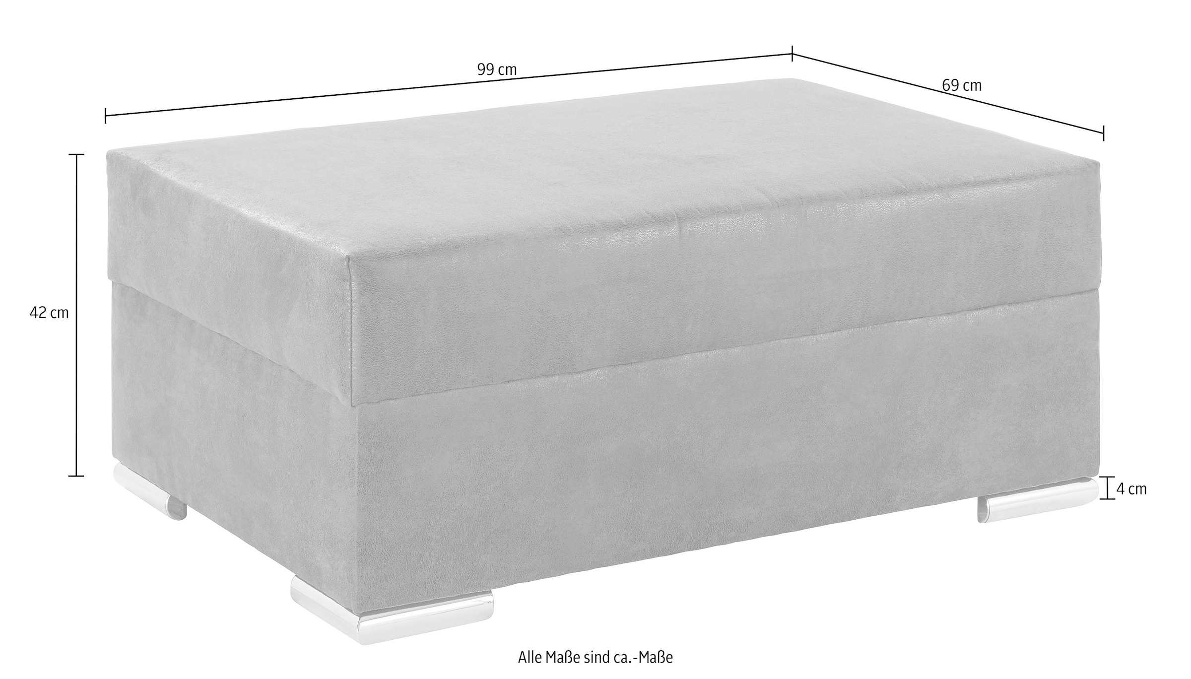 COLLECTION AB Hocker »John« Frei im Raum stellbar, wahlweise mit Federkern