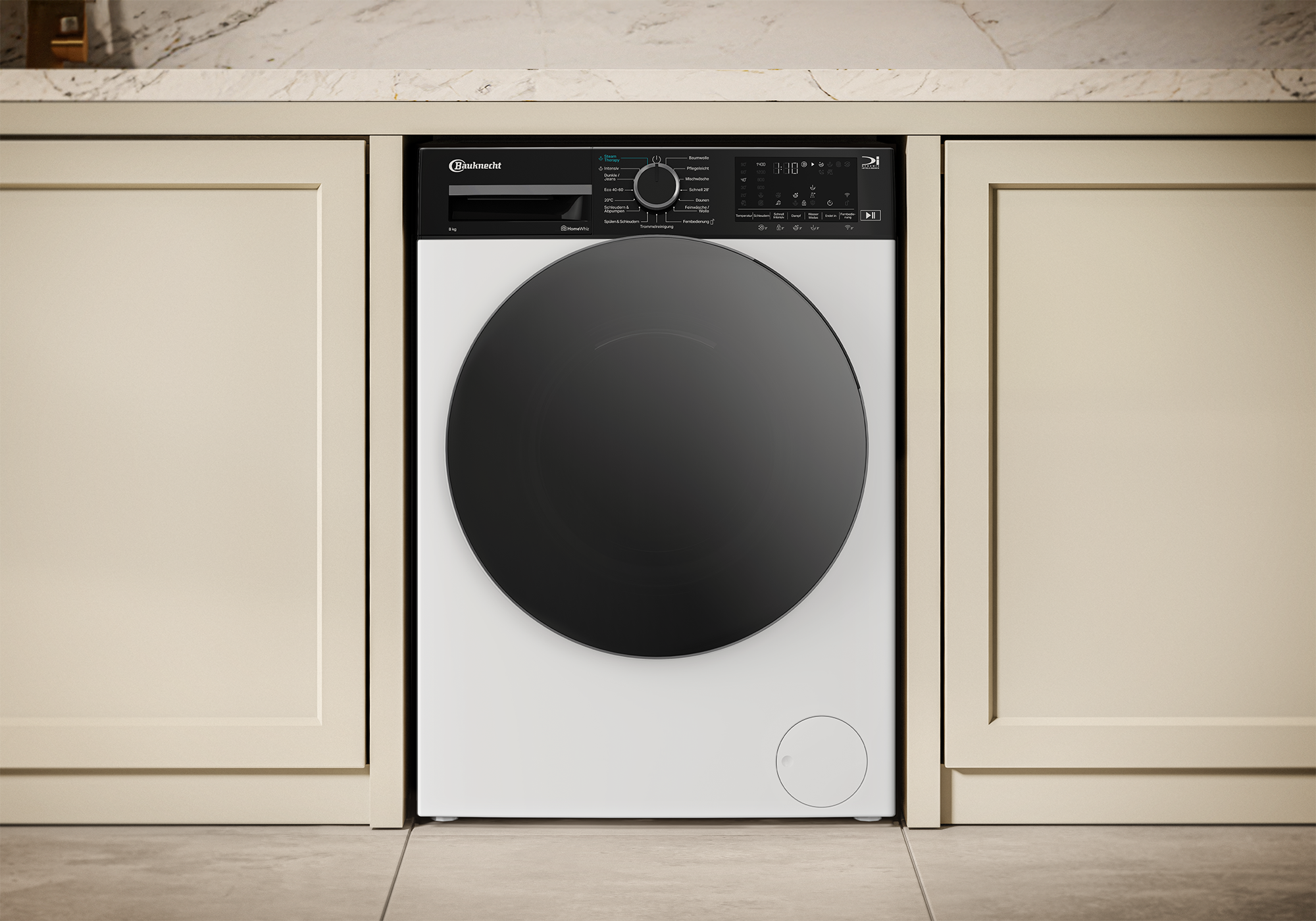BAUKNECHT Waschmaschine »B WM Smart Eco 8A« 8 kg 1400 U/min Adaptive Wash – Intelligente Anpassung für perfekte Waschergebnisse