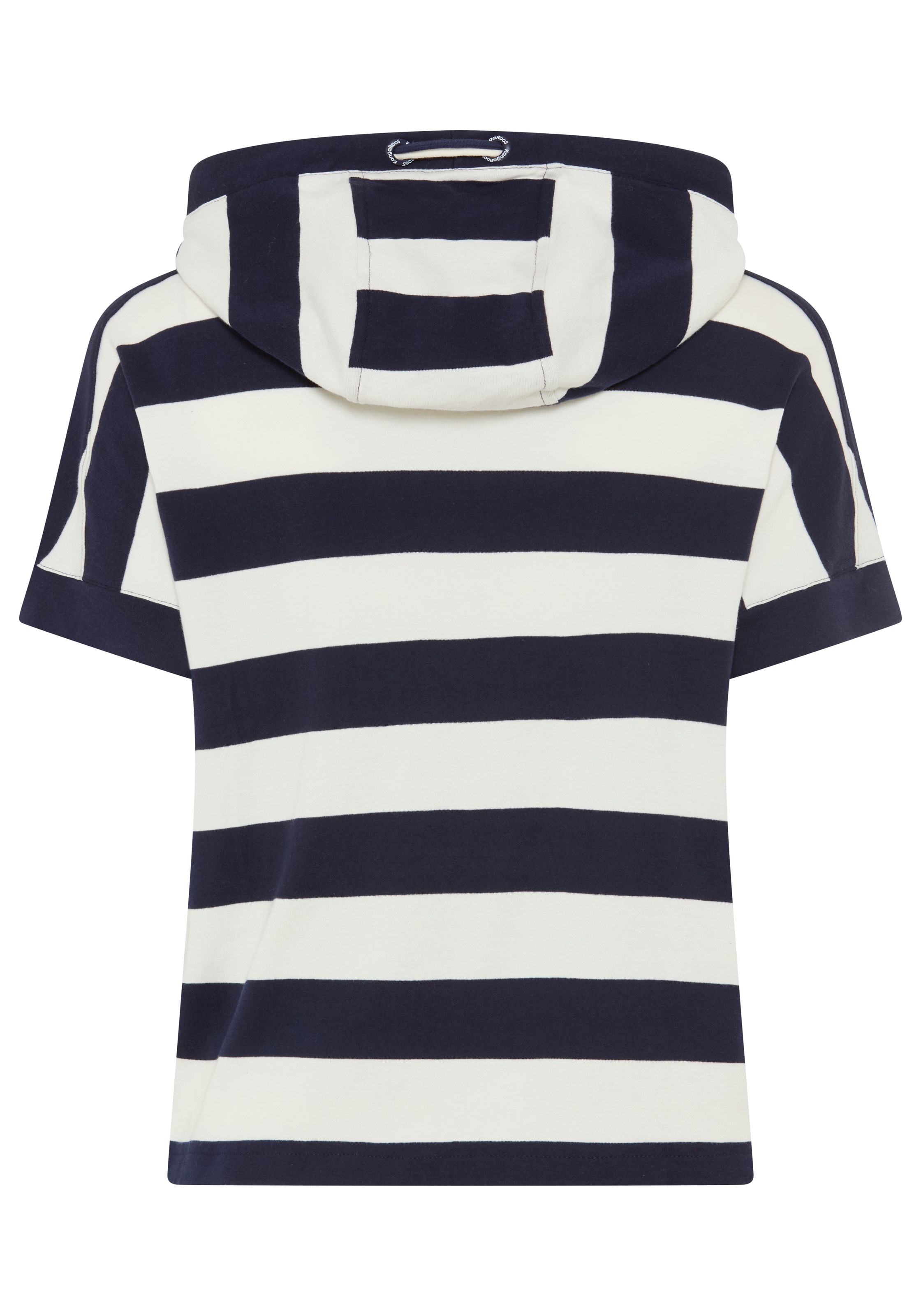 KangaROOS Kapuzenshirt Kurzarmshirt, mit Kapuze, hüftlange Schnittform, große Größen