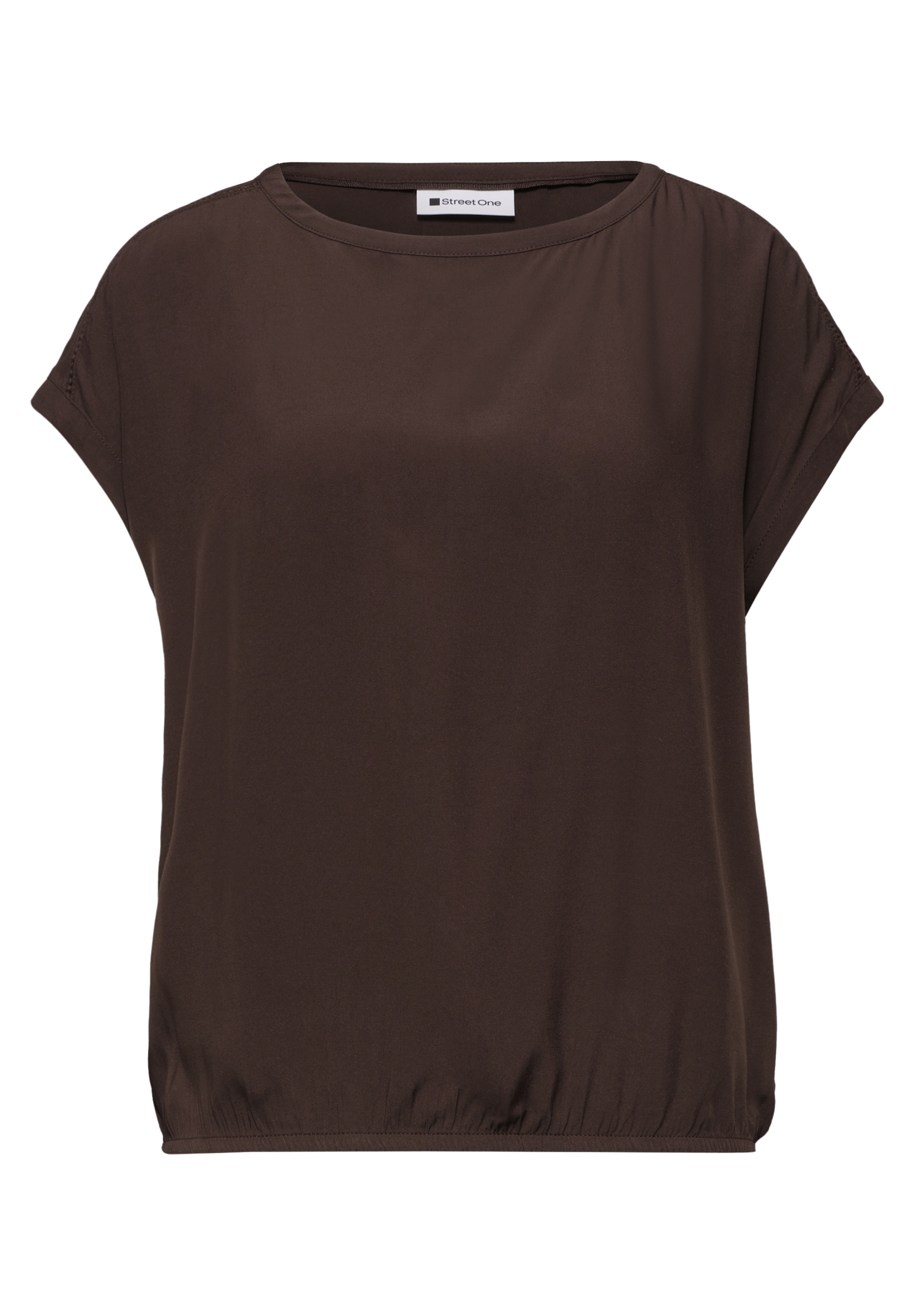 STREET ONE Shirtbluse Sommerbluse mit Tapedetail an den Schultern