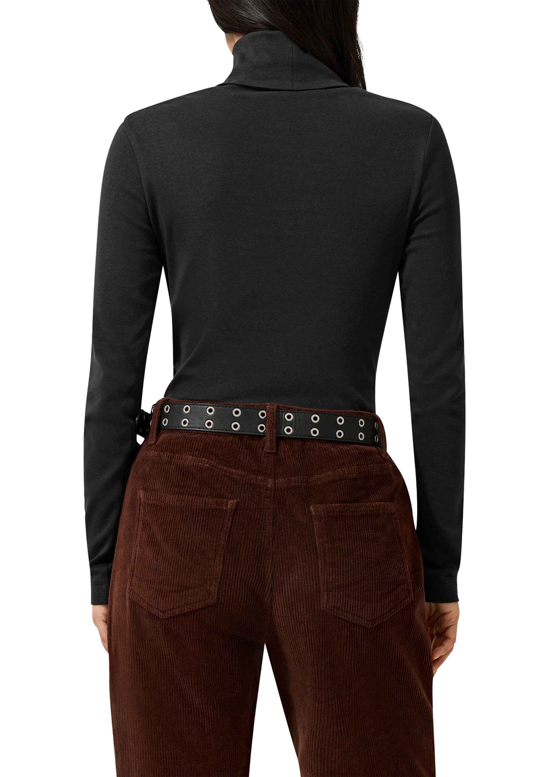 QS Rollkragenshirt Langarmshirt mit Rolli / Baumwolle