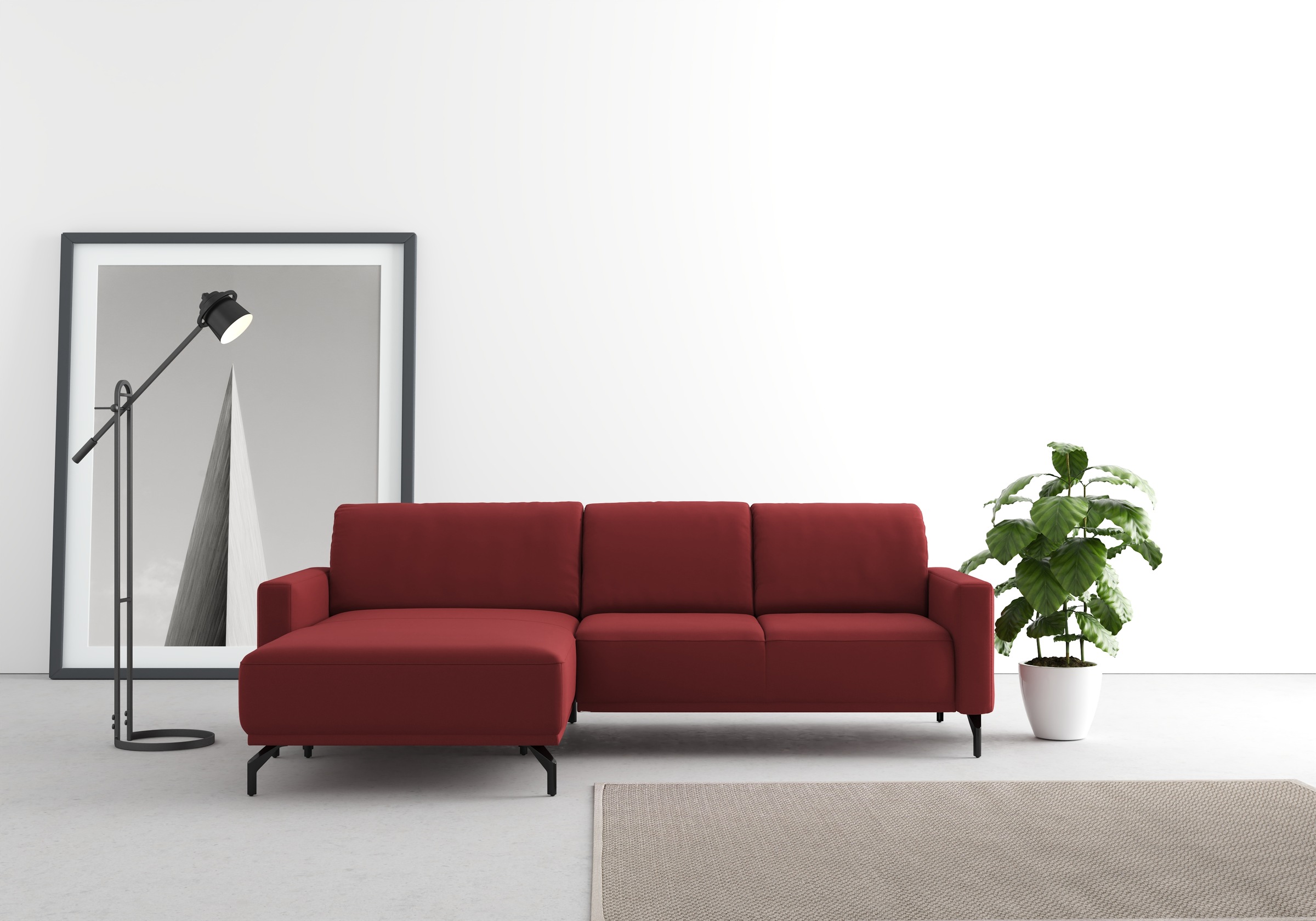 sit&more Ecksofa »Bailando L-Form«, wahlweise mit Kopfteilverstellung und Vorziehsitz, motorisch