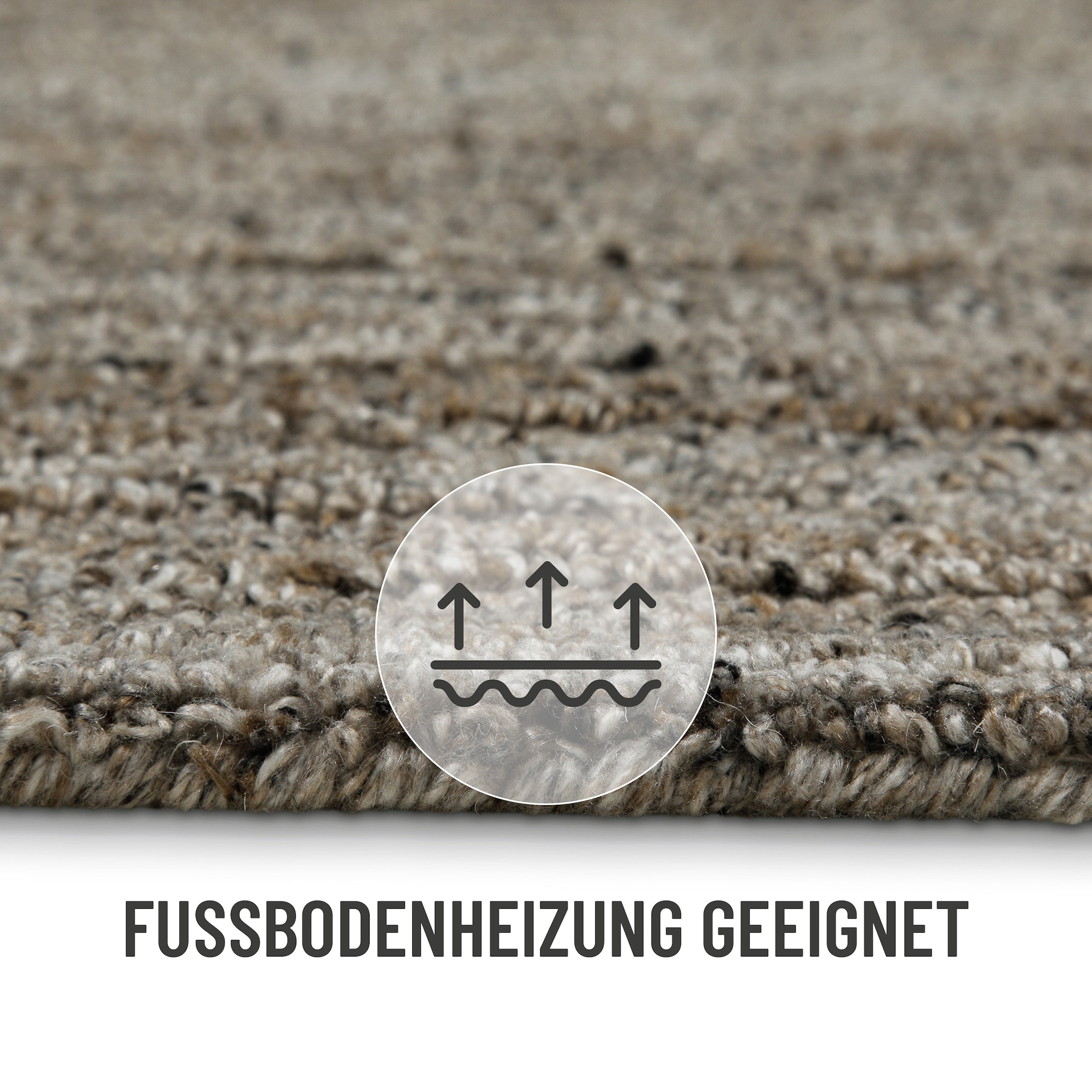 Wecon home Teppich »Hamptons EIGHTEEN«, rund, 15 mm Höhe, Kurzflor, Wohnzimmer, Schlafzimmer, elegant, robust, Streifen Design