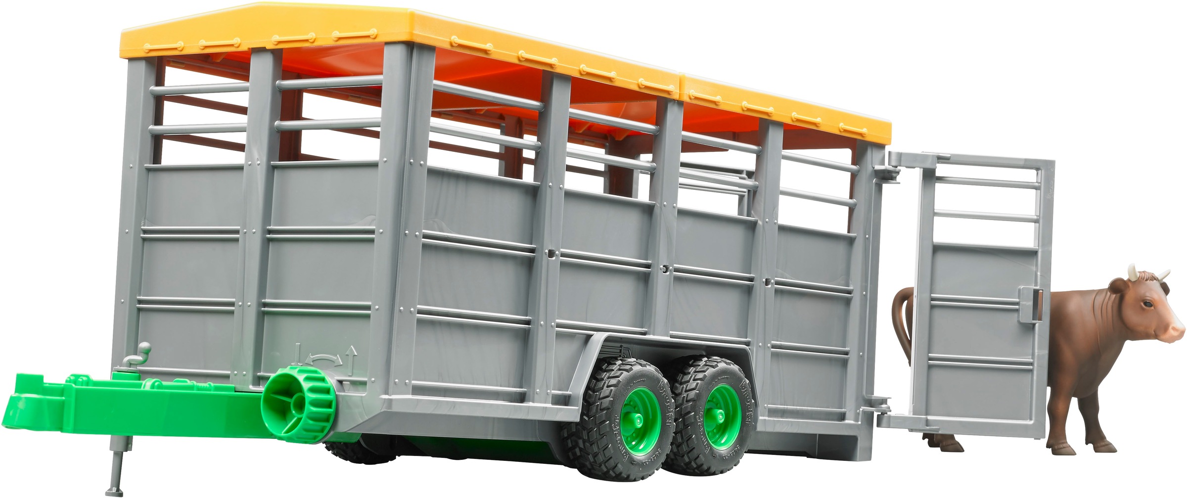 Bruder® Spielfahrzeug-Anhänger »Viehtransportanhänger mit 1 Kuh (02227)« Made in Europe