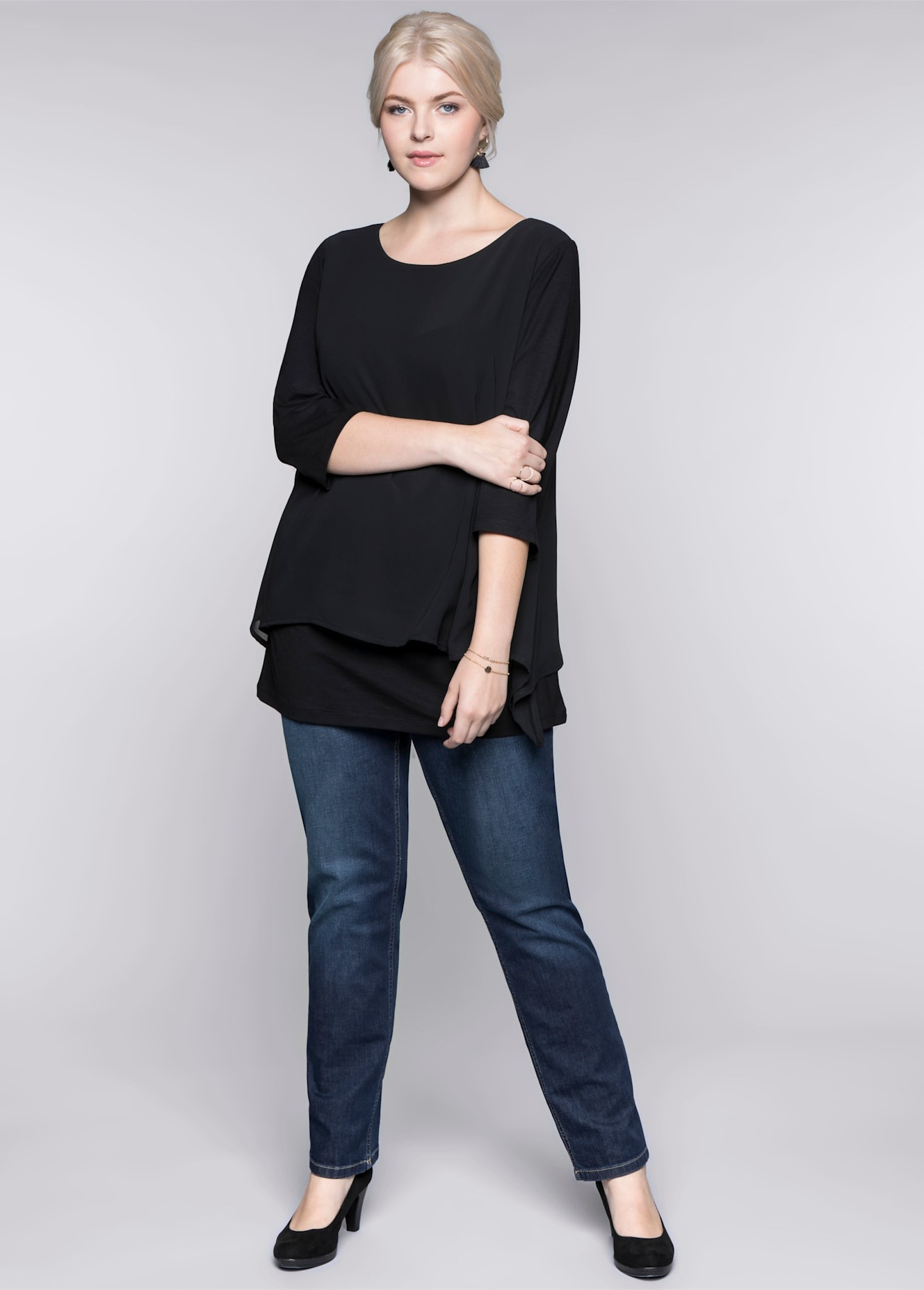 Sheego Blusenshirt »Blusenshirt«, (1 tlg.)