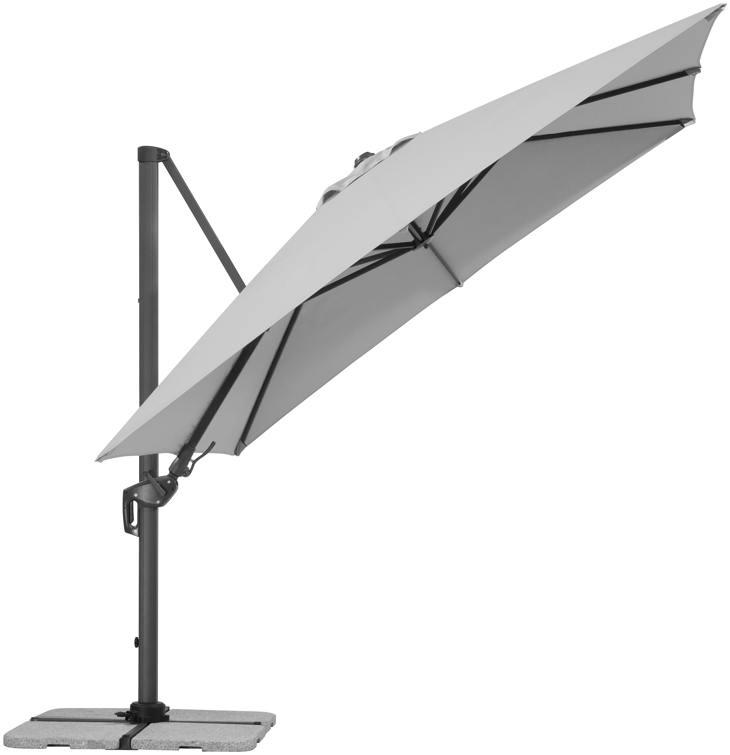 Schneider Schirme Ampelschirm »Rhodos Twist«, mit Schutzhülle, ohne Wegeplatten