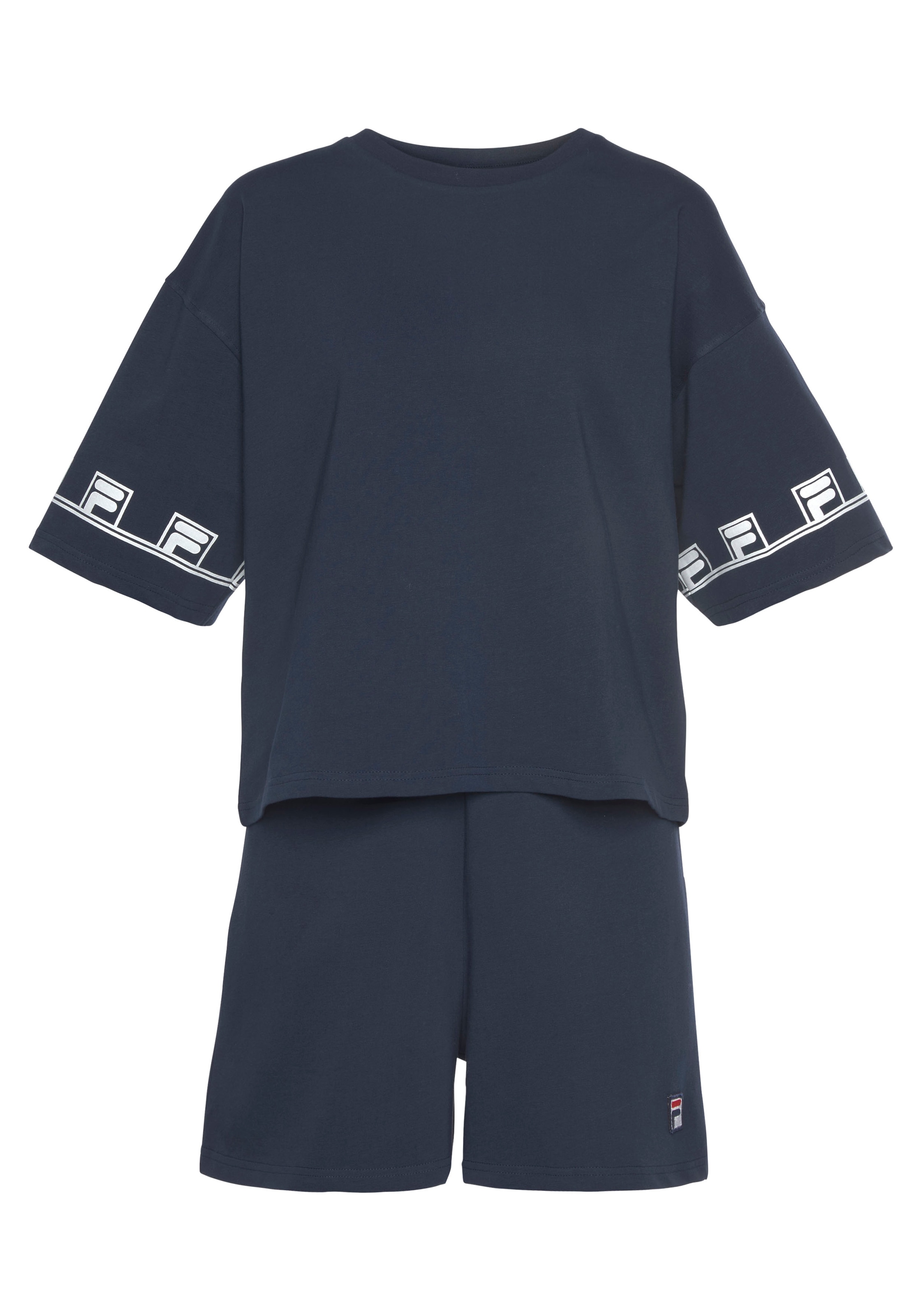Fila Schlafanzug, (Set, 2 tlg.), OTTO Details in mit Markenlogo bei Kontrastfarben