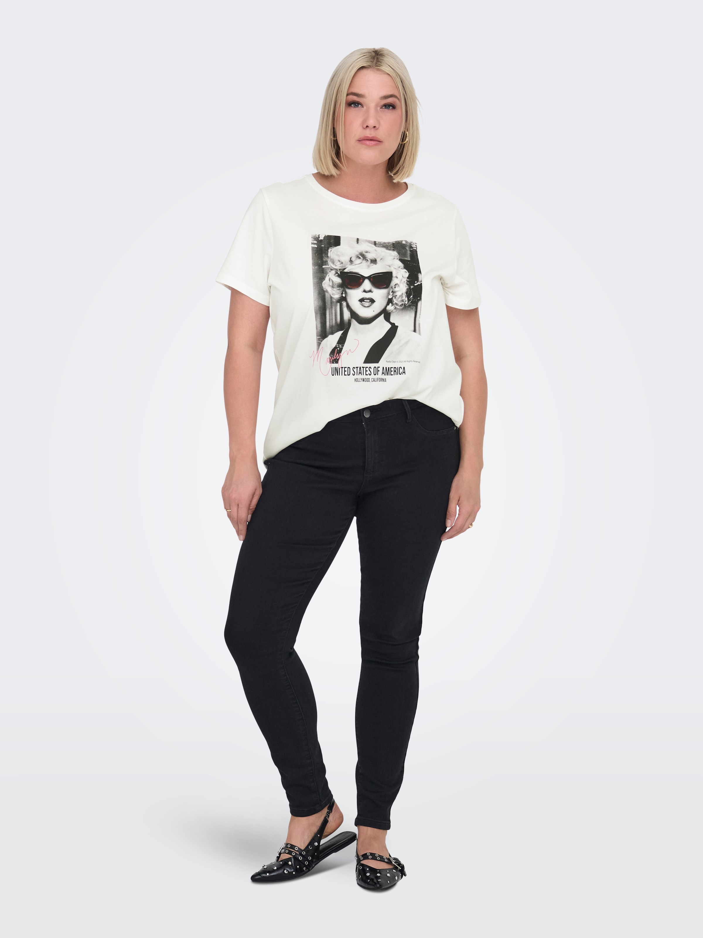 ONLY CARMAKOMA Kurzarmshirt »CARNEWMARILYN SS REG TEE LCS JRS«