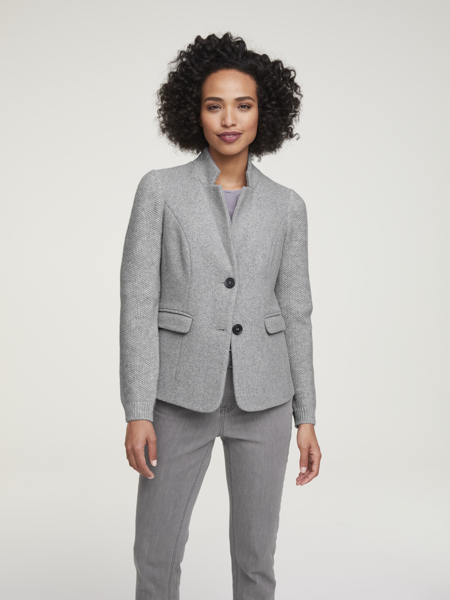 Blazer mit Strickärmel