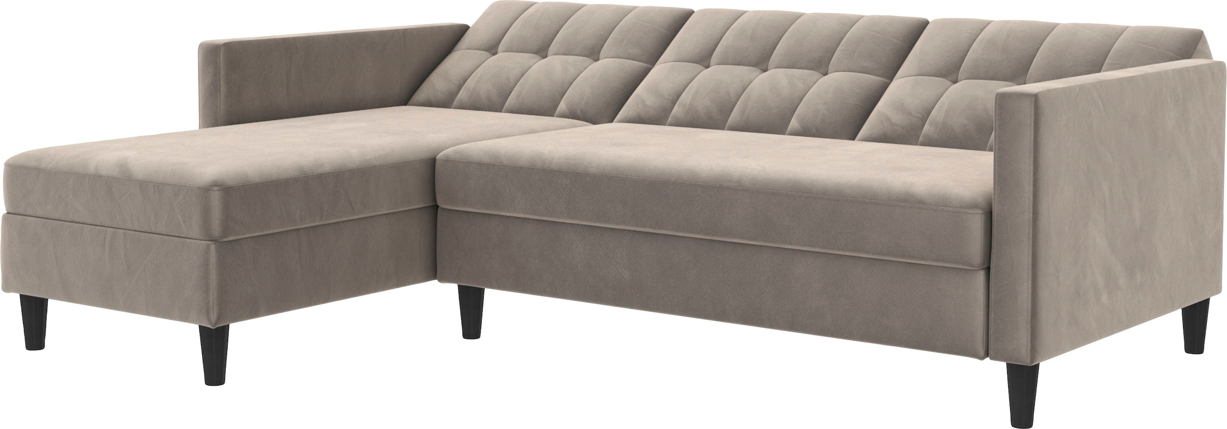 Dorel Home Ecksofa »Hartford II«, mit Bettfunktion und Stauraum, Recamiere beidseitig montierbar