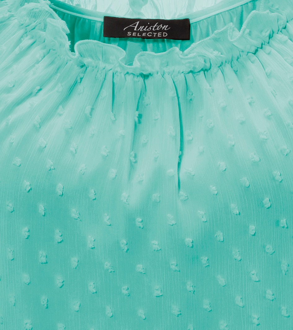Aniston SELECTED Schlupfbluse, mit weiten Ausschnitt und elastischen Gummi