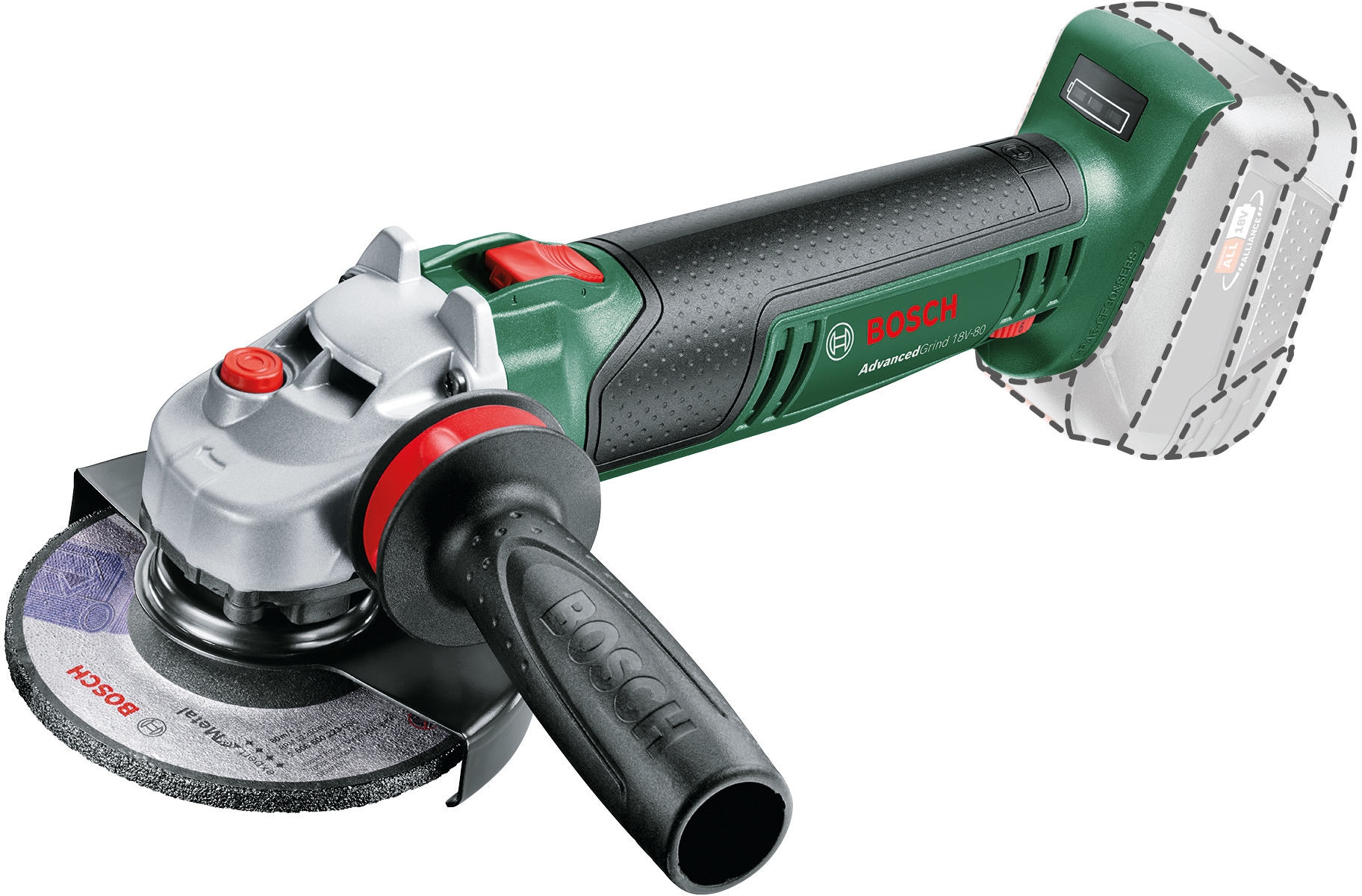 Bosch Home & Garden Akku-Winkelschleifer »AdvancedGrind 18V-80 - solo«, ohne Akku und Ladegerät