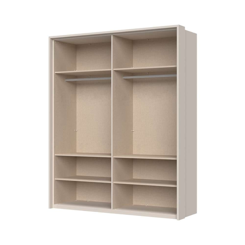 Places of Style Drehtürenschrank »Opera Parsol-Glastüren, LED-Glasbodenbeleuchtung, mit und ohne Kranz«, Glastüren, UV-Lack, LED-Innenbeleuchtung, Soft-Close-Funktion